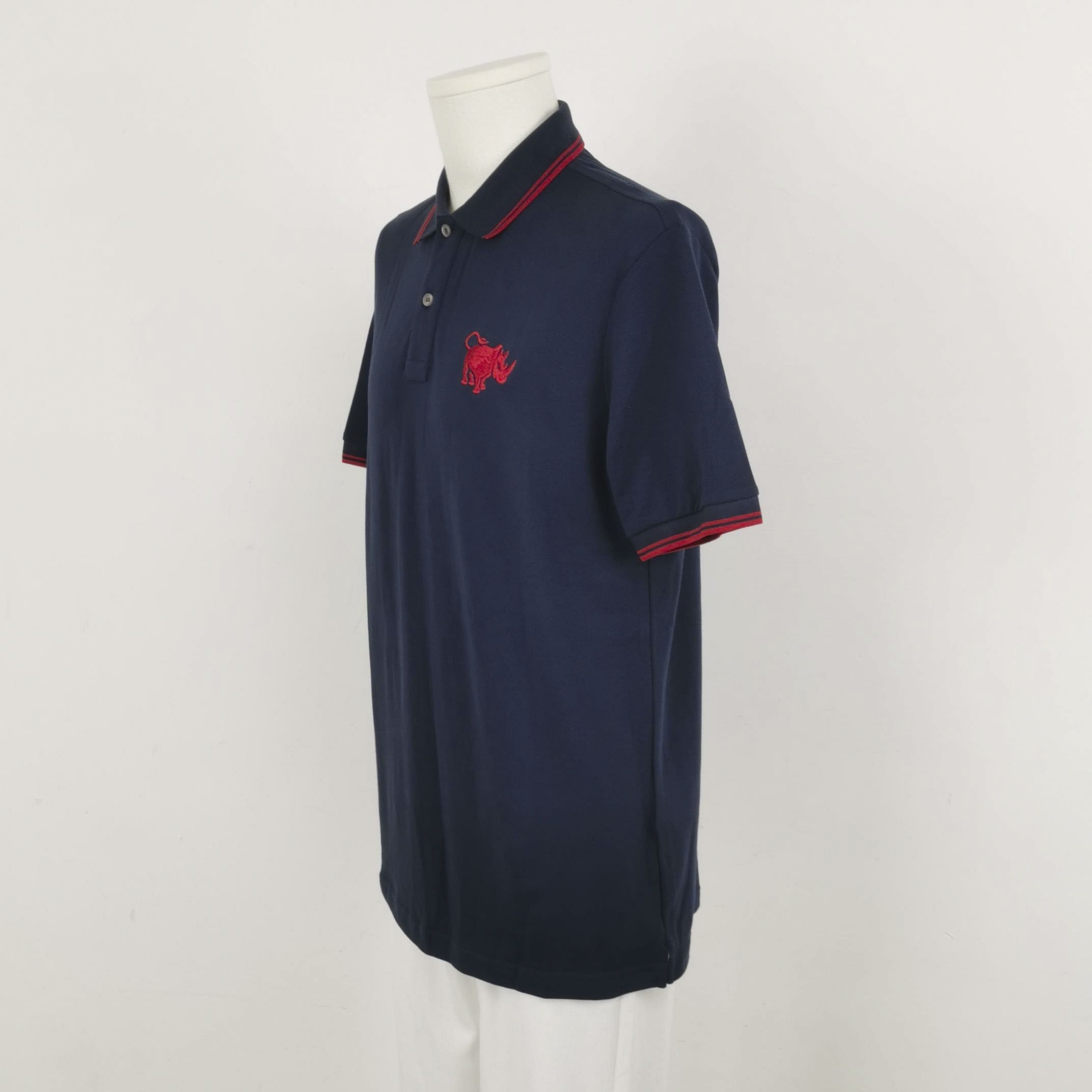 Prada Prada M Cotton Navy Red Accent Polo T-Shirt Size US XL / EU 56 / 4 - 4 Thumbnail