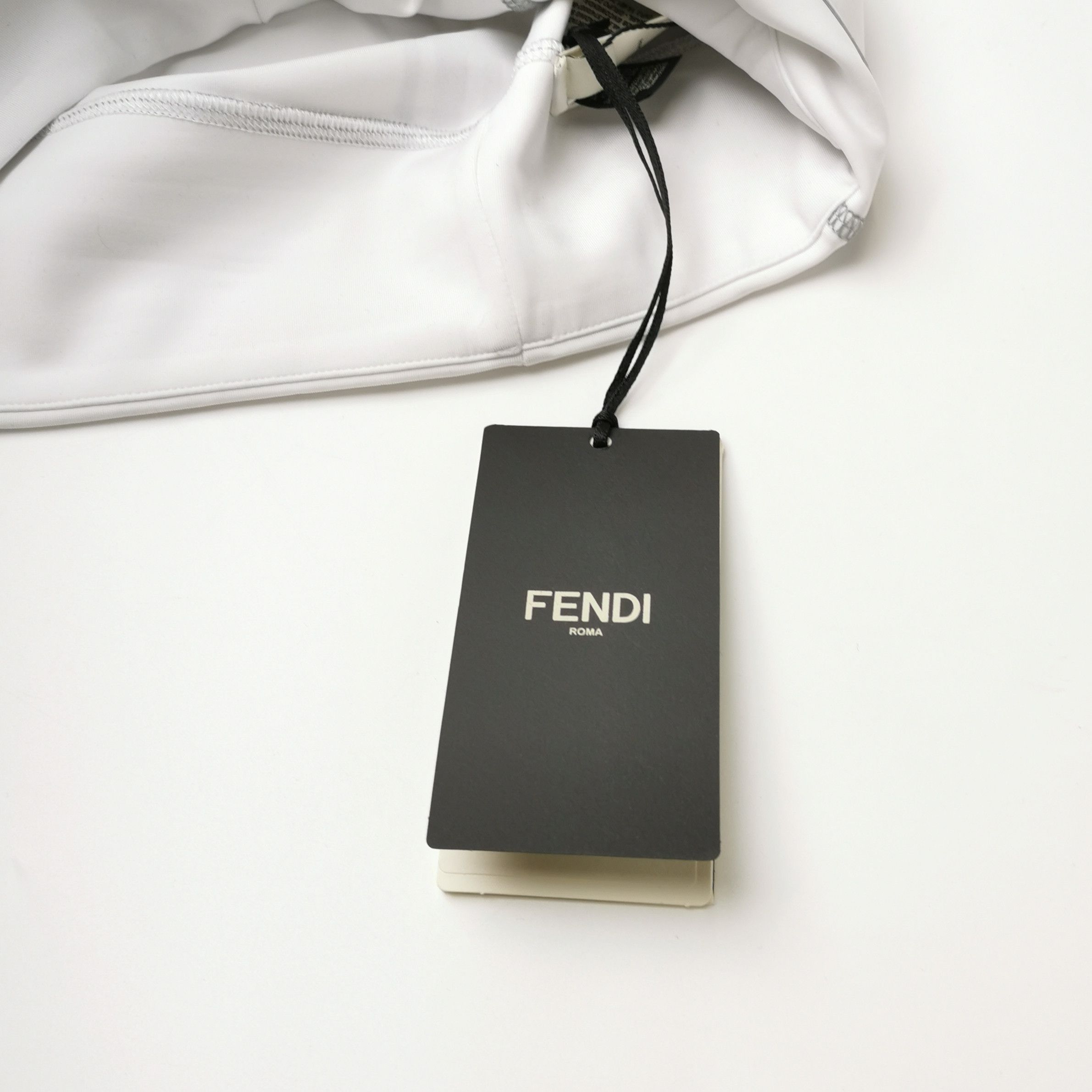 Fendi Fendi FF Logo White High-Waist Shorts M Size 38" / US 16 / IT 52 - 7 Thumbnail
