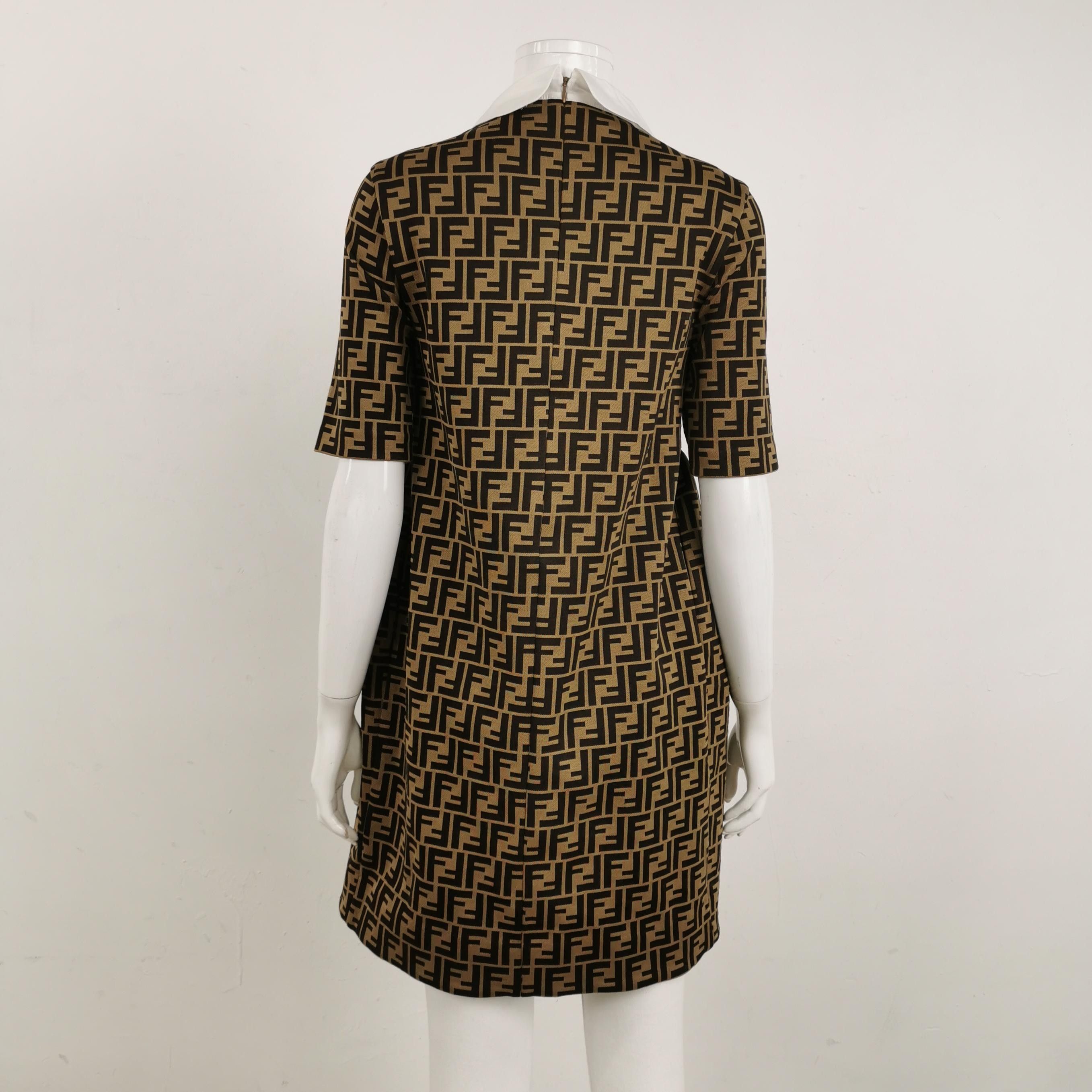 Fendi Fendi Kids' Double F Monogram Cotton Dress Size S / US 4 / IT 40 - 3 Thumbnail