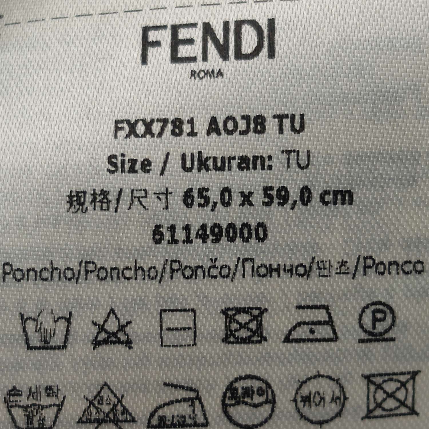 Fendi Fendi FF Monogram Cotton Hooded Poncho S Size ONE SIZE - 15 Thumbnail