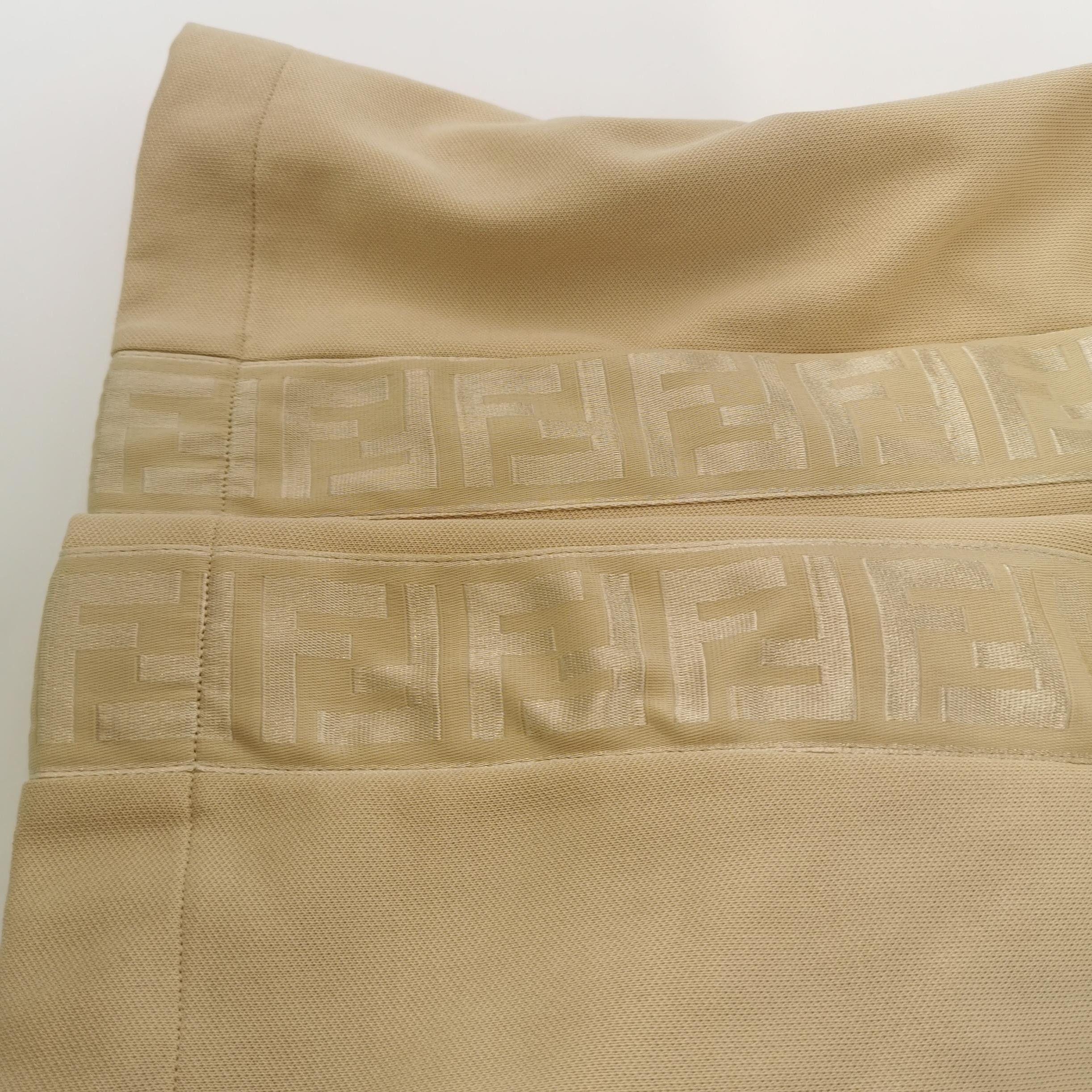 Fendi Fendi Cotton Double F Logo Wide-Leg Pants Size XS / US 0-2 / IT 36-38 - 6 Thumbnail