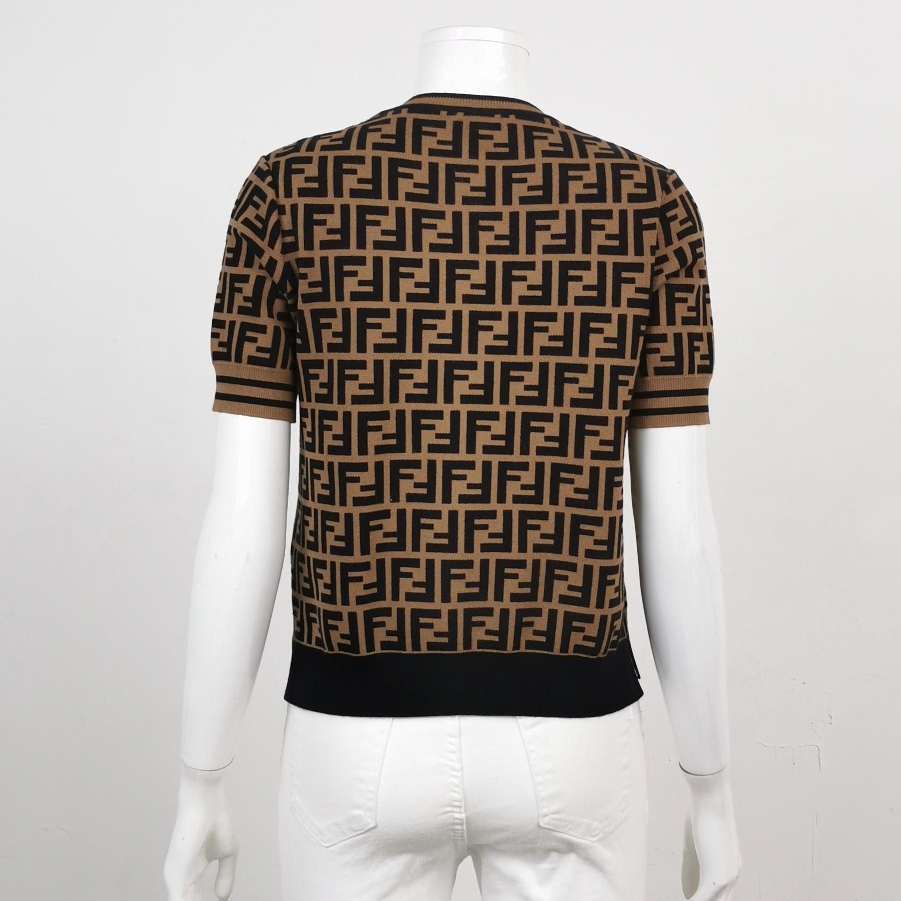 Fendi Fendi FF Monogram Crop Knit Top XS Size XS / US 0-2 / IT 36-38 - 3 Thumbnail