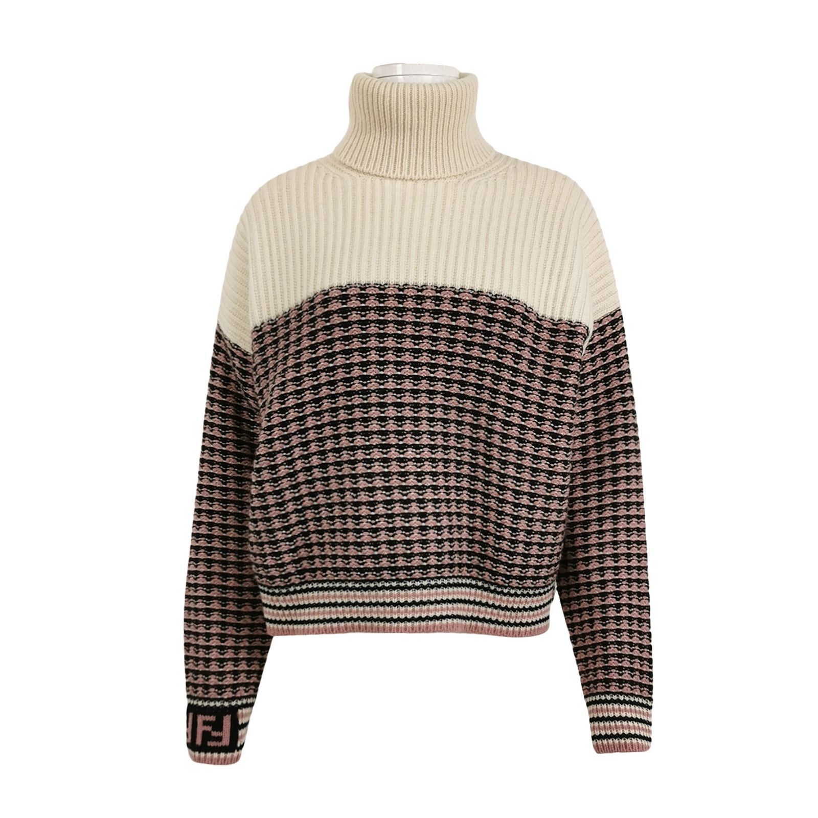 Fendi Fendi Turtleneck Patterned Sweater XS Size M / US 6-8 / IT 42-44 - 2 Thumbnail