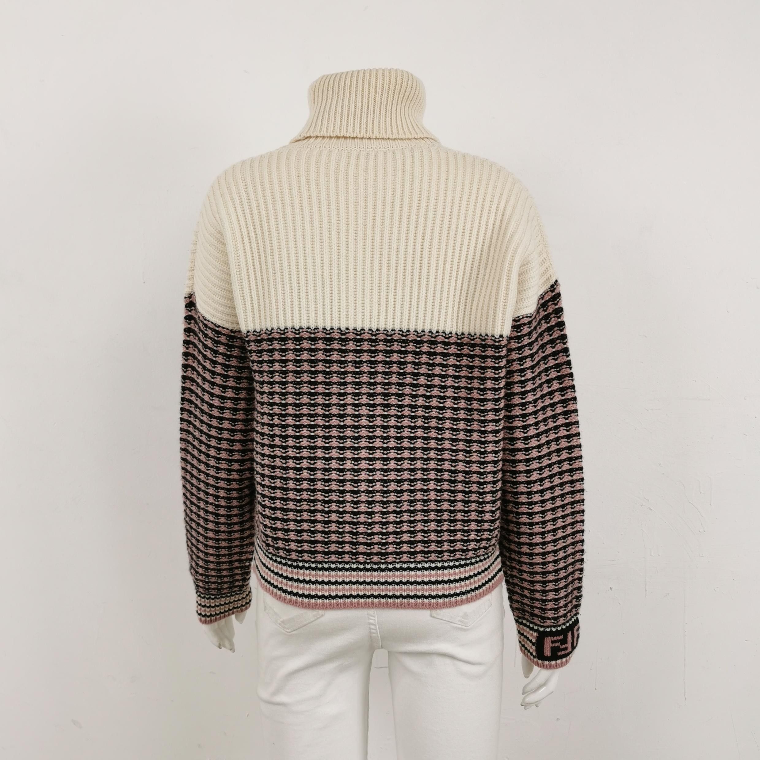 Fendi Fendi Turtleneck Patterned Sweater XS Size M / US 6-8 / IT 42-44 - 4 Thumbnail