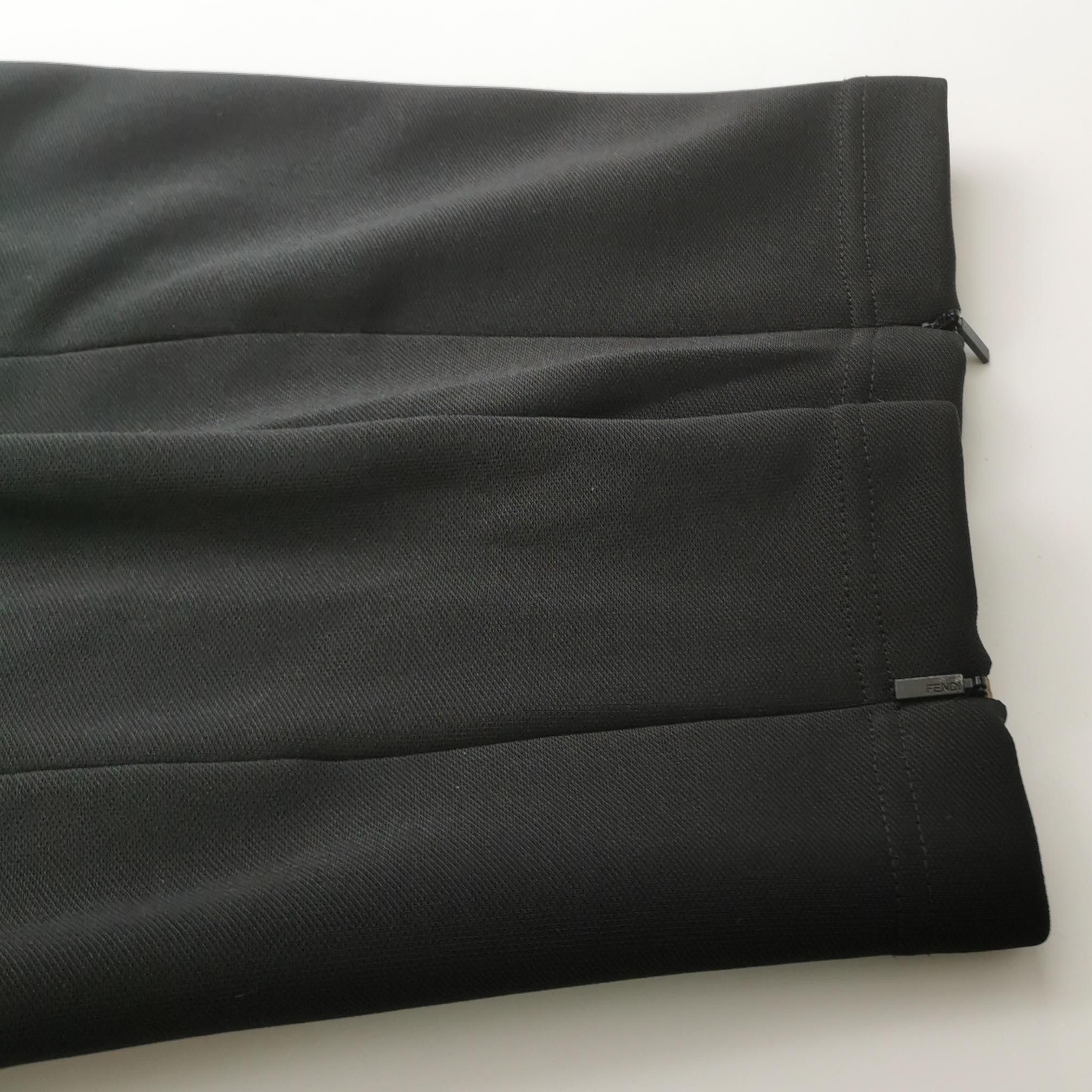 Fendi Fendi Black Double F Stripe Detail Pants Size 40 Size 40" / US 18 - 5 Thumbnail