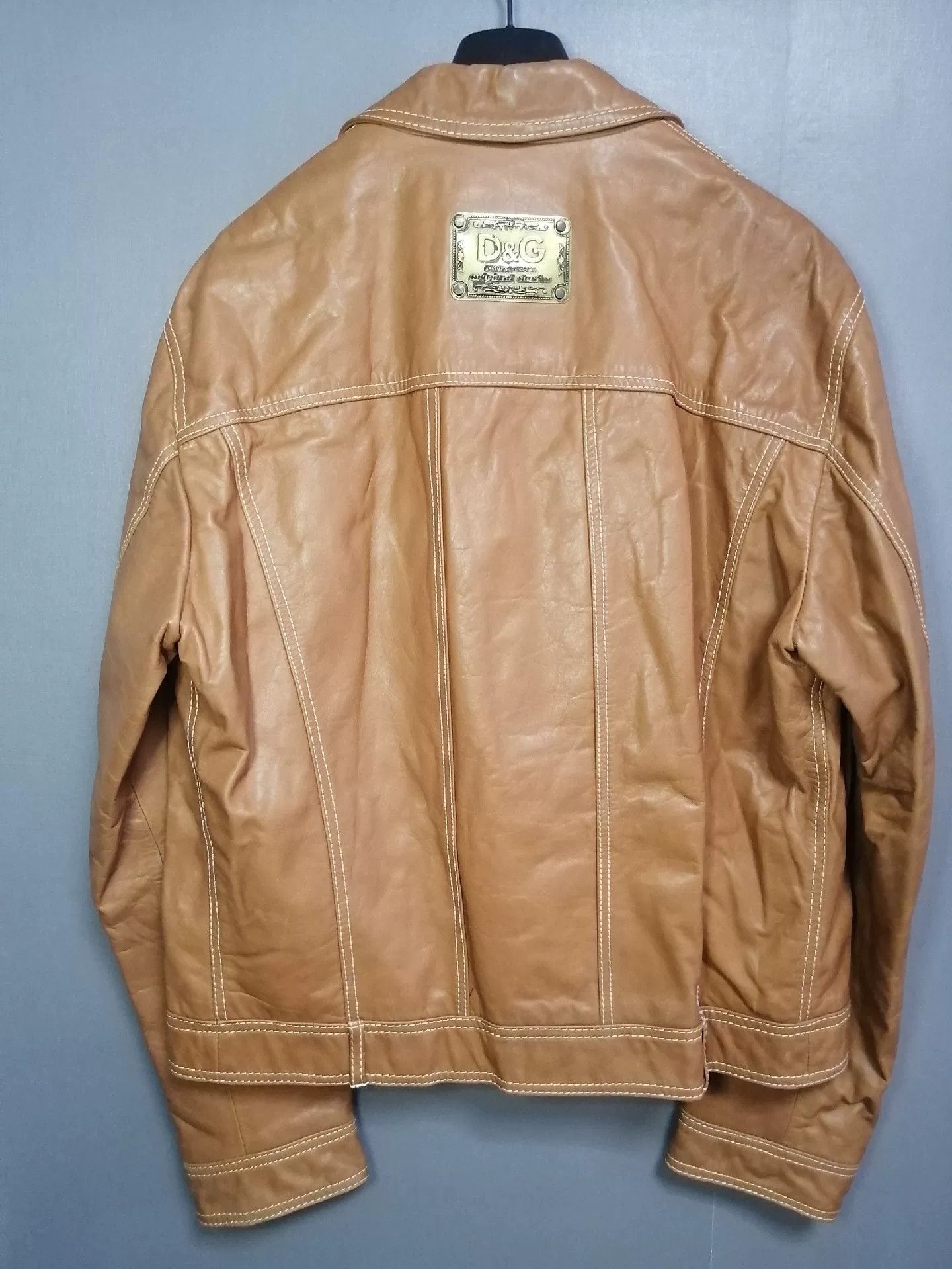 Dolce & Gabbana Dolce & Gabbana Vintage Leather Jacket Size US XXL / EU 58 / 5 - 5 Thumbnail