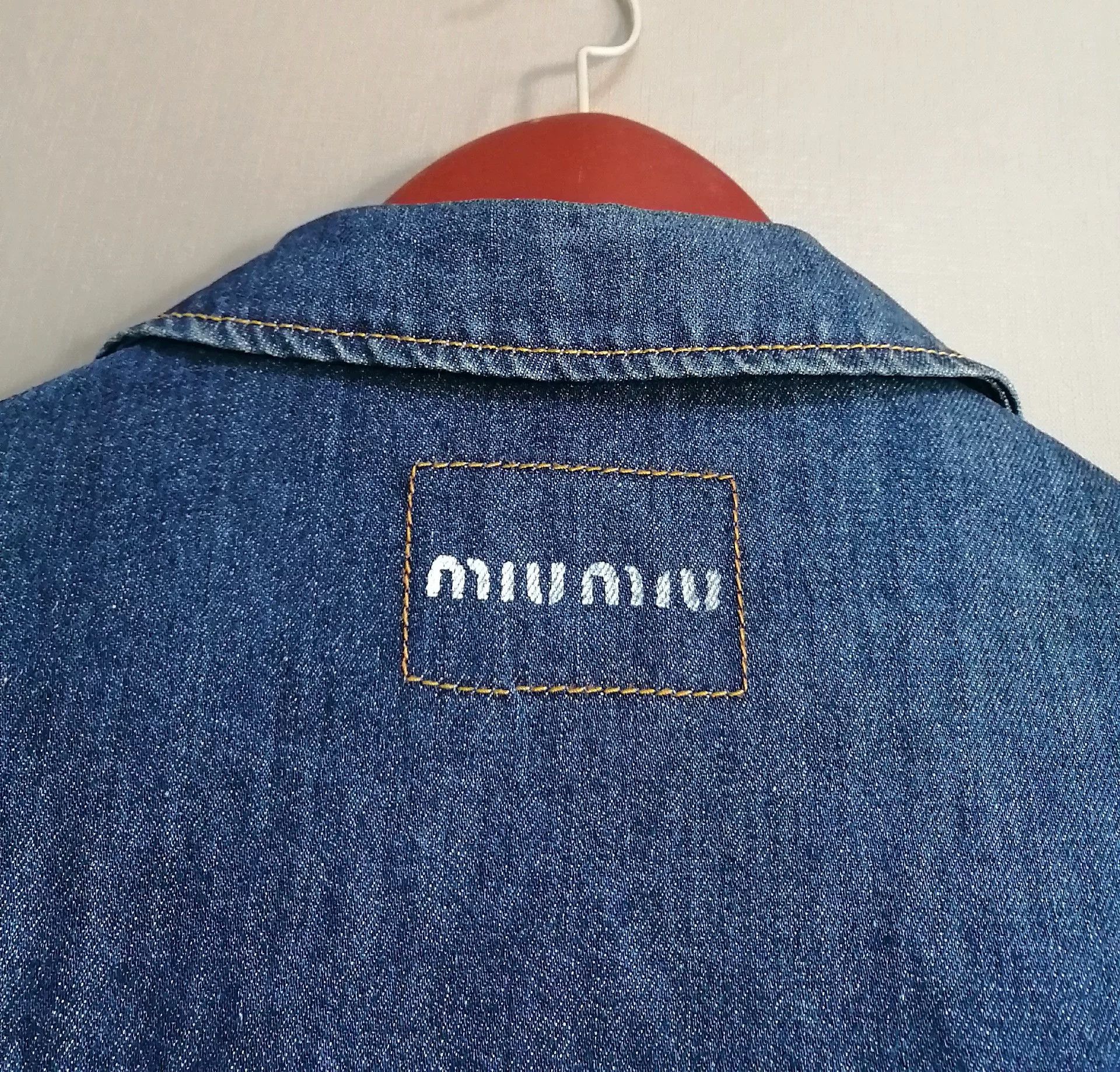 Miu Miu Miu Miu Mid-Length Denim Coat Size M / US 6-8 / IT 42-44 - 4 Thumbnail