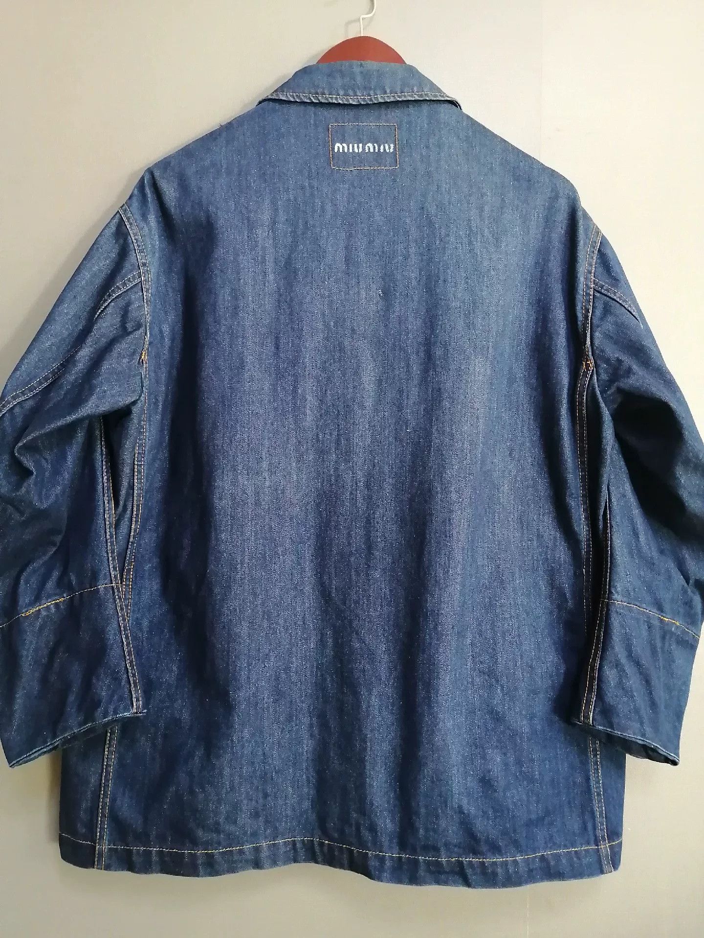 Miu Miu Miu Miu Mid-Length Denim Coat Size M / US 6-8 / IT 42-44 - 3 Thumbnail