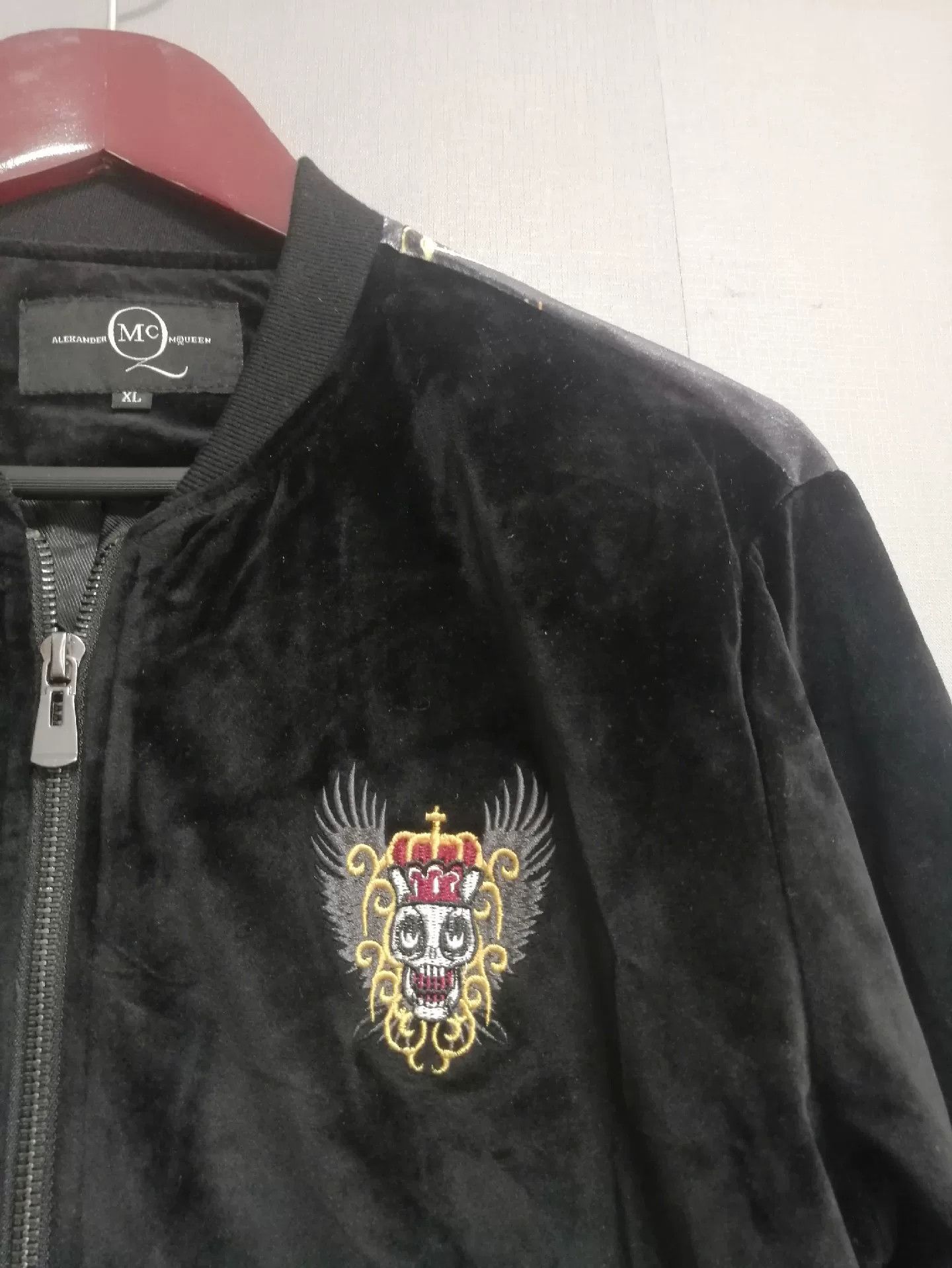 Alexander McQueen Alexander McQueen Velvet Baseball Jacket Size US XL / EU 56 / 4 - 2 Thumbnail