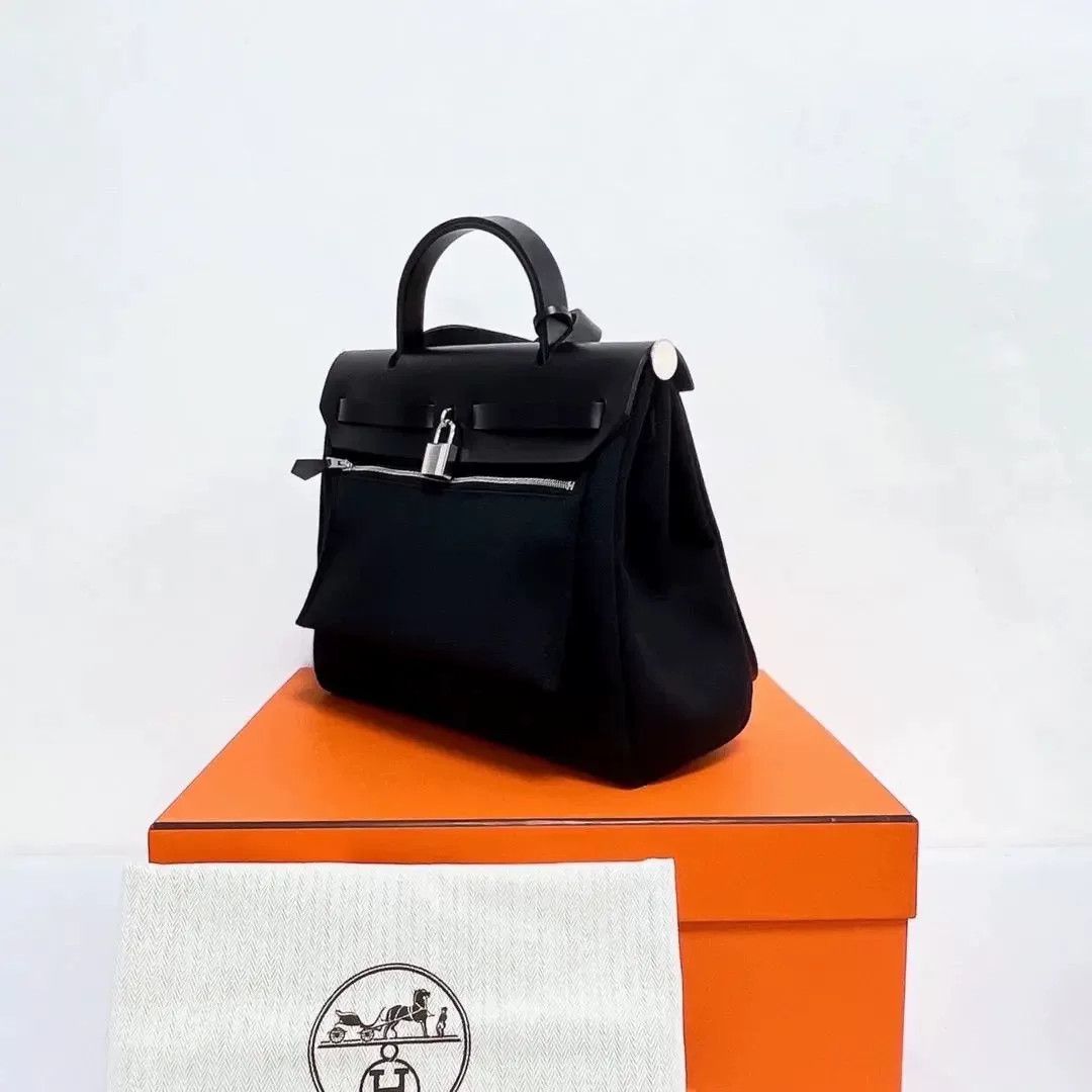 Hermes Hermes Herbag Zip31 Canvas Leather Bag Size ONE SIZE - 4 Thumbnail
