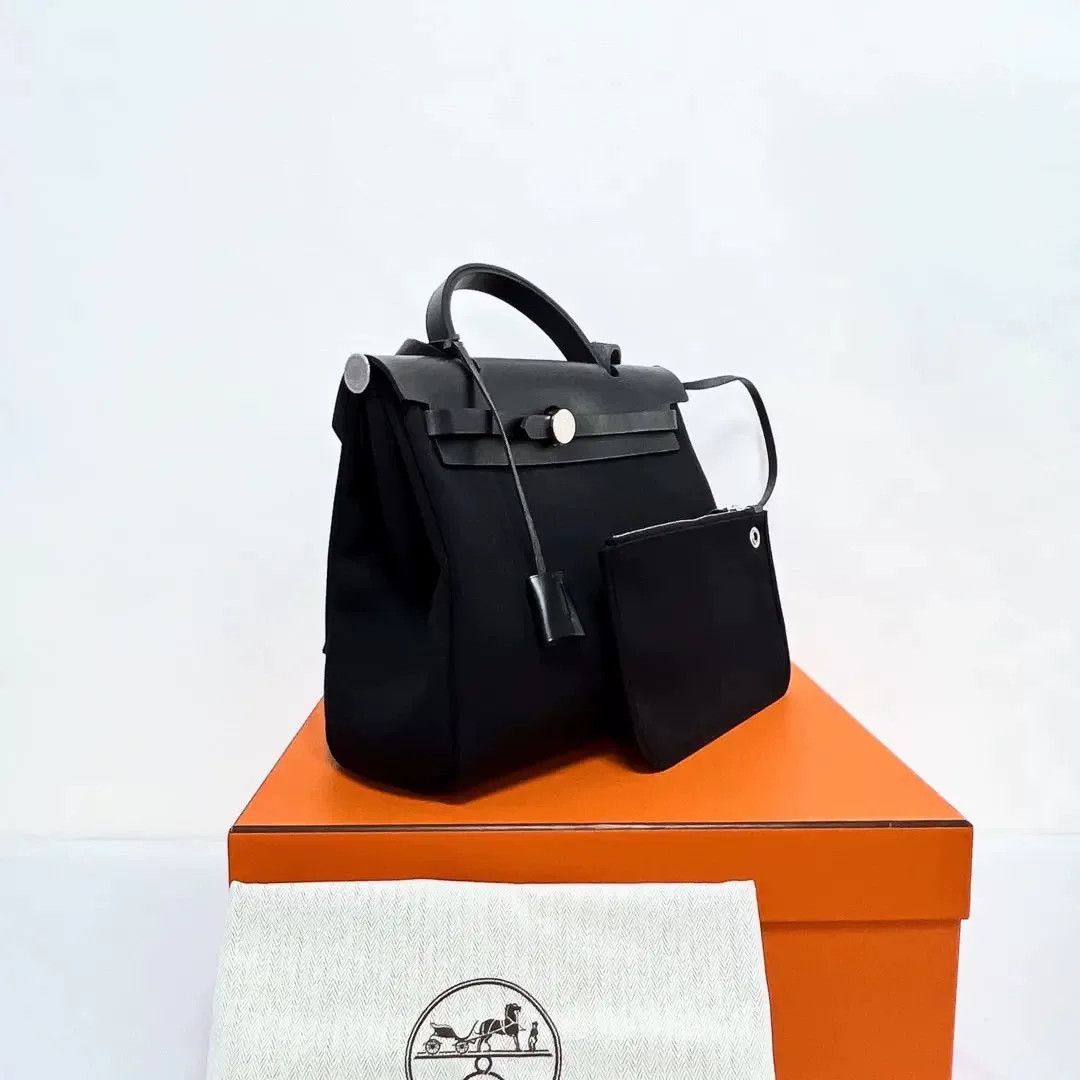 Hermes Hermes Herbag Zip31 Canvas Leather Bag Size ONE SIZE - 5 Thumbnail