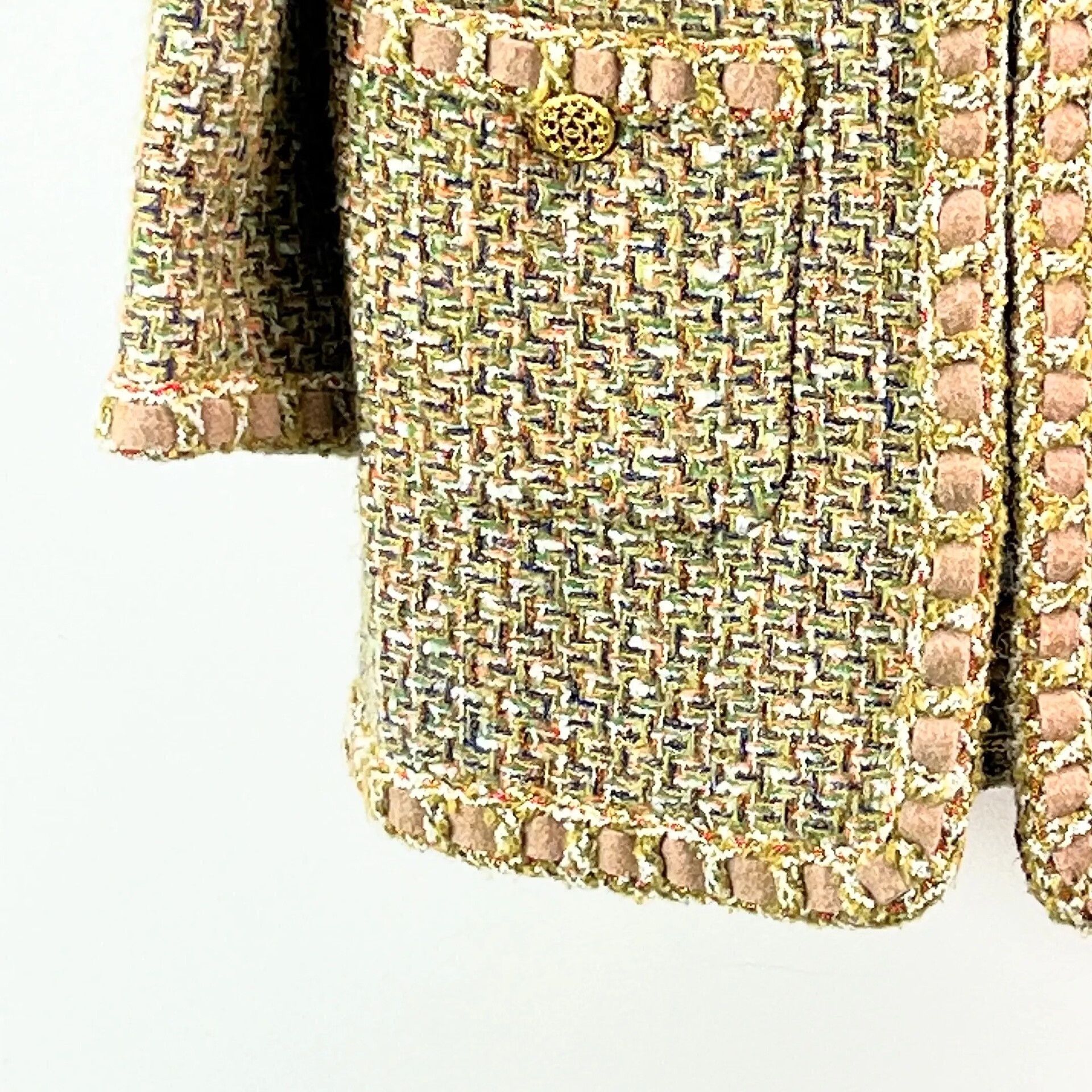 Chanel Chanel Rome Collection Gilt Tweed Jacket Size XXS / US 00 / IT 34 - 5 Thumbnail