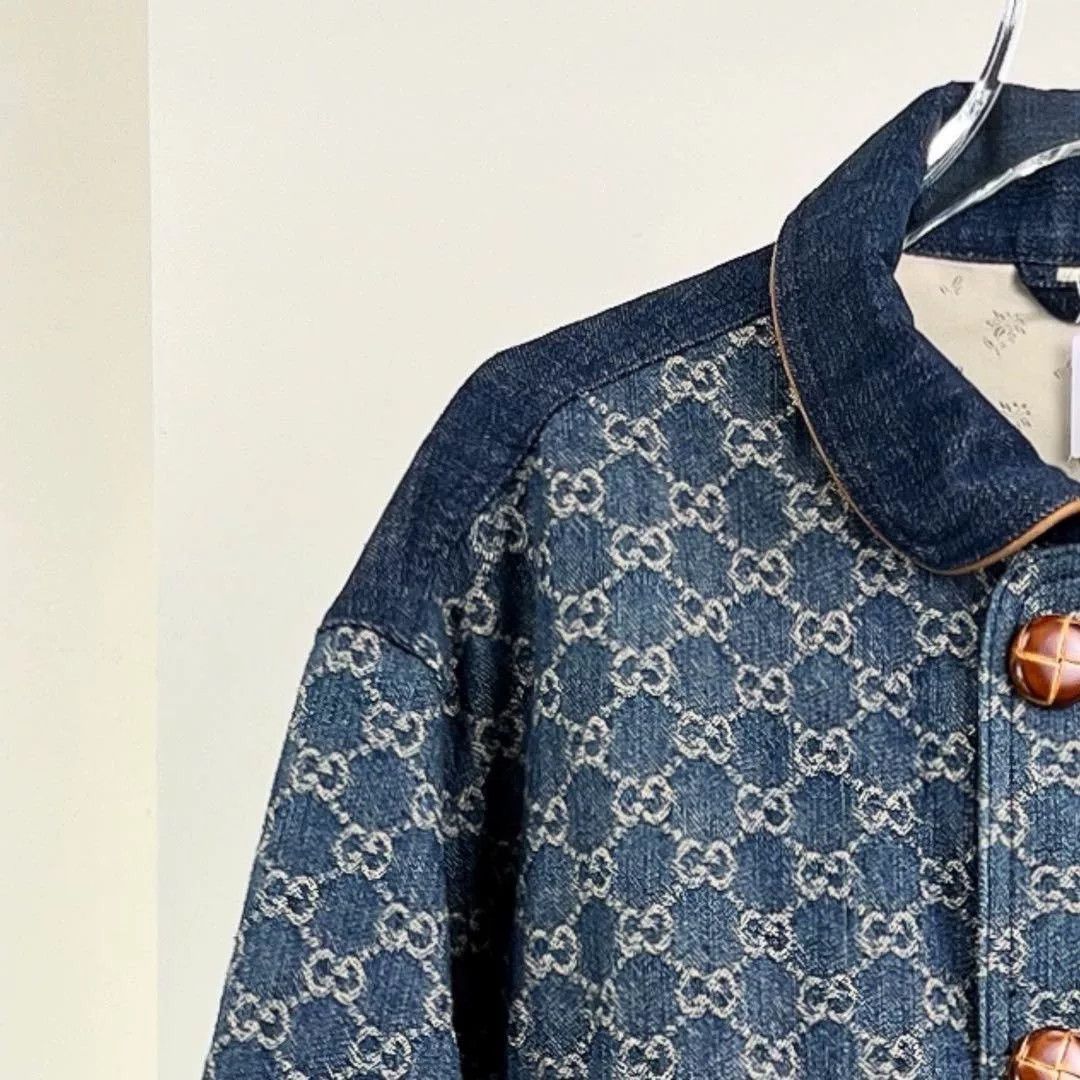 Gucci Gucci All-Over Print Denim Jacket Size US S / EU 44-46 / 1 - 4 Thumbnail