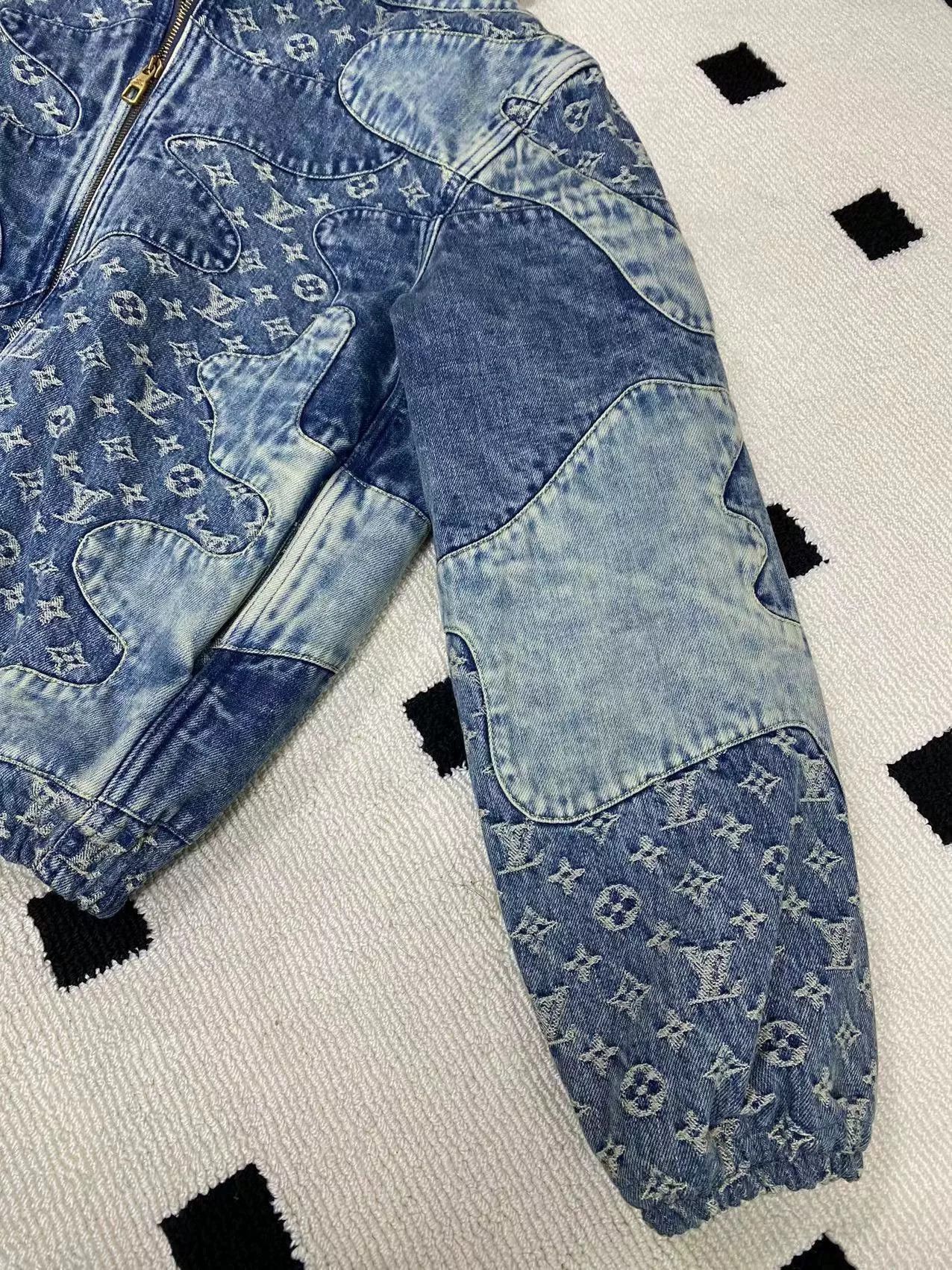 Louis Vuitton Louis Vuitton Nigo Denim Zip Hoodie Jacket Size US S / EU 44-46 / 1 - 7 Thumbnail
