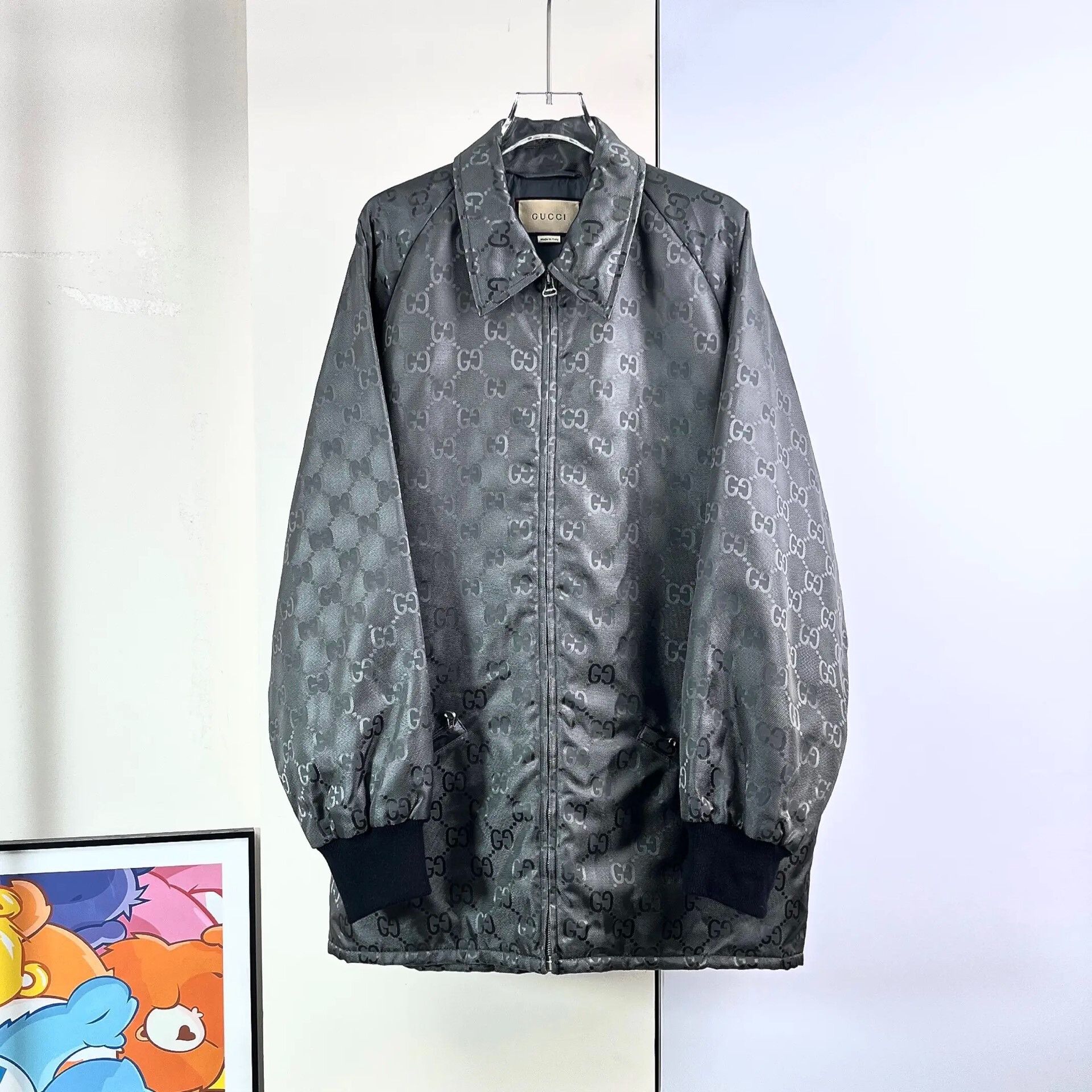 Gucci Gucci Gray All-Over Logo Jacket Size US M / EU 48-50 / 2 - 3 Thumbnail