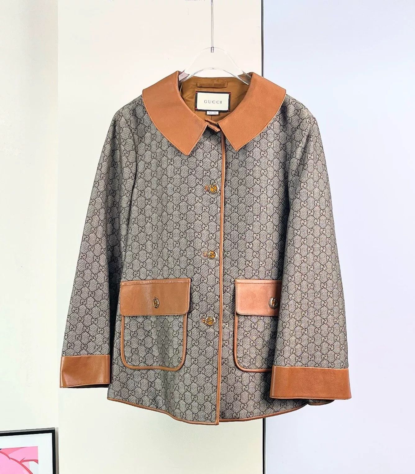 Gucci Gucci Logo Patchwork Doll Collar Coat Size M / US 6-8 / IT 42-44 - 2 Thumbnail