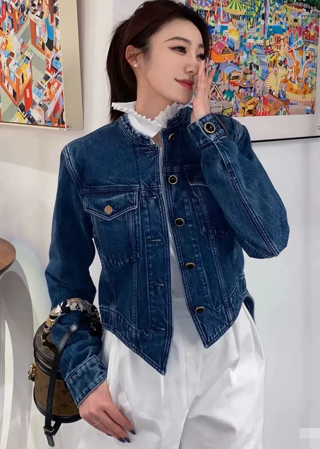 Louis Vuitton LV Denim Tuxedo Jacket Size 36 Size XS / US 0-2 / IT 36-38 - 2 Thumbnail