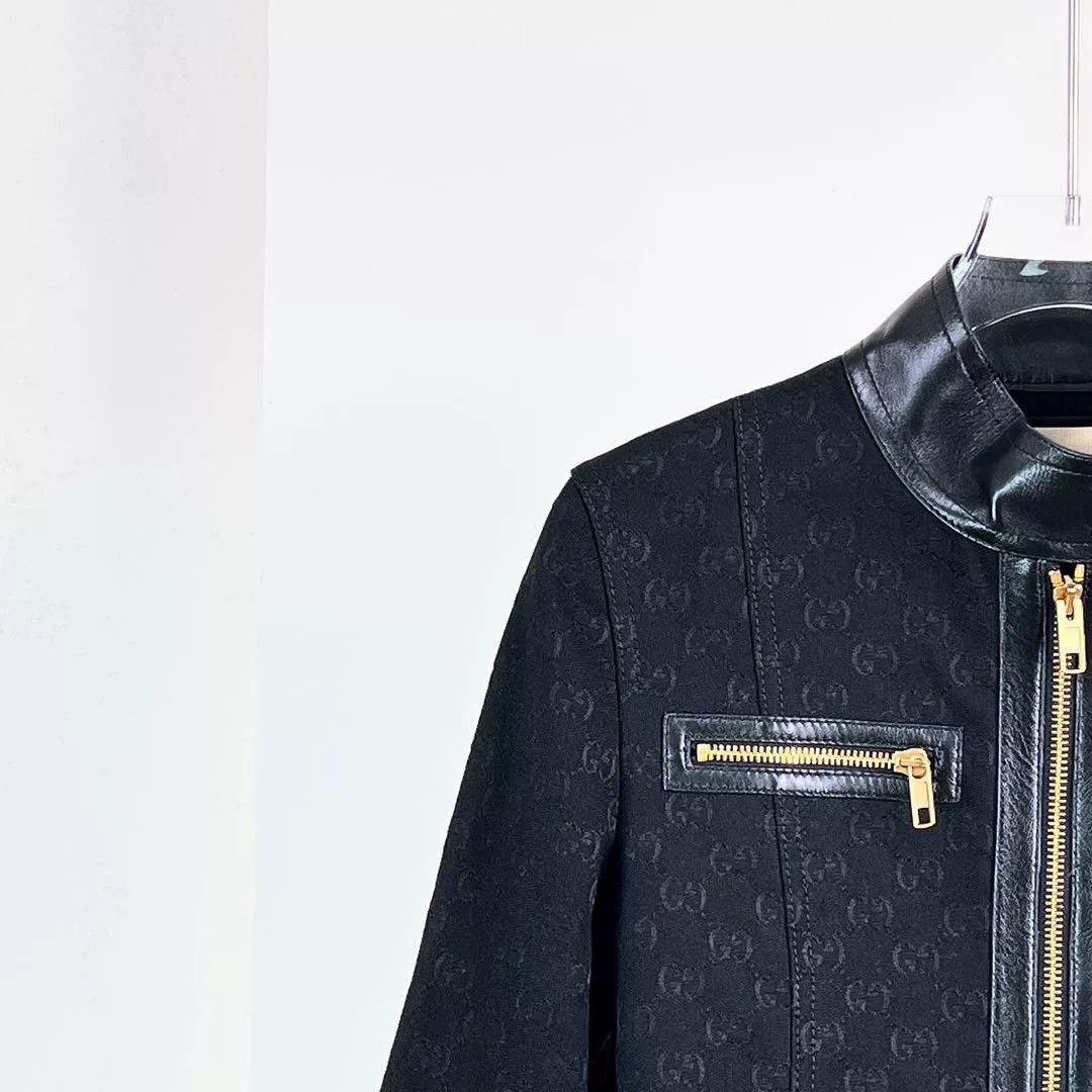 Gucci Gucci Black Stand-Collar Leather Jacket Size XS / US 0-2 / IT 36-38 - 5 Thumbnail