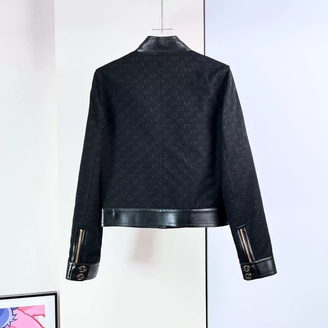 Gucci Gucci Black Stand-Collar Leather Jacket Size XS / US 0-2 / IT 36-38 - 4 Thumbnail