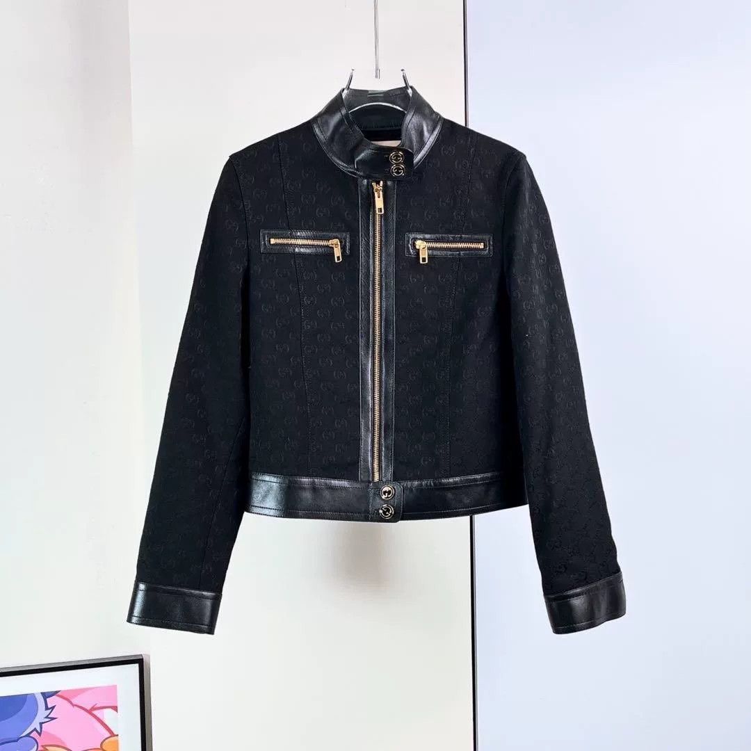 Gucci Gucci Black Stand-Collar Leather Jacket Size XS / US 0-2 / IT 36-38 - 3 Thumbnail