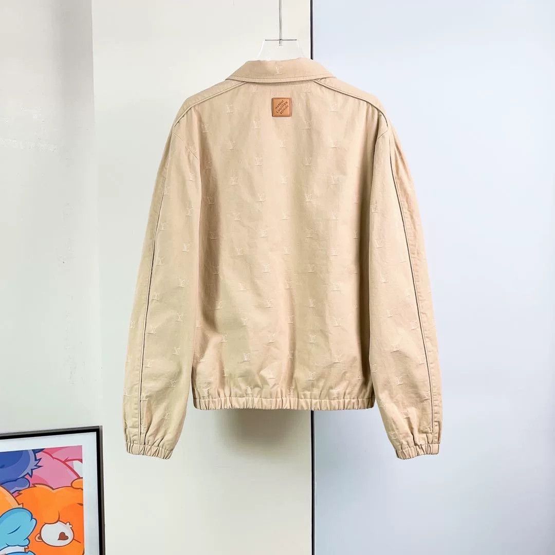 Louis Vuitton LV Khaki Vintage Logo Embossed Coat Size XS / US 0-2 / IT 36-38 - 5 Thumbnail