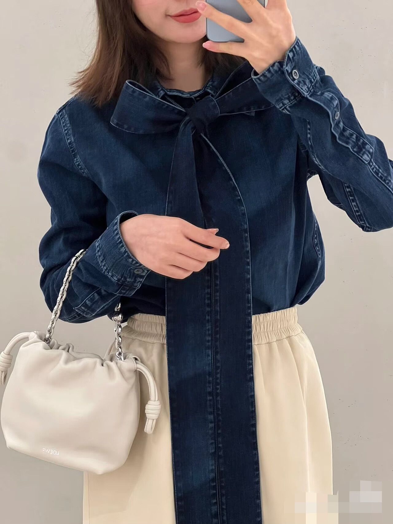 Loewe LOEWE Blue Bow Denim Jacket Size M / US 6-8 / IT 42-44 - 2 Thumbnail