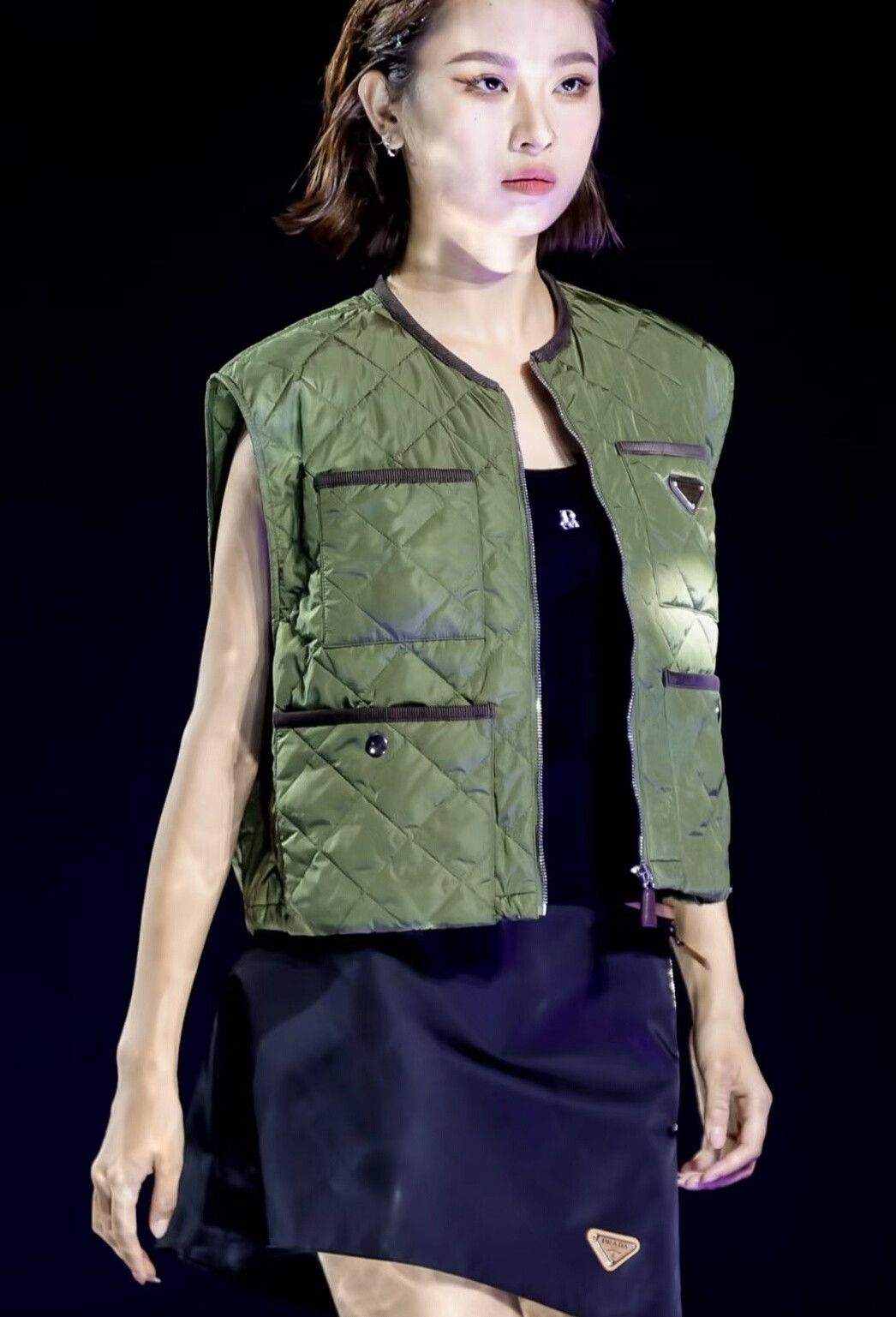 Prada Prada Military Green Padded Short Vest Size S / US 4 / IT 40 - 2 Thumbnail