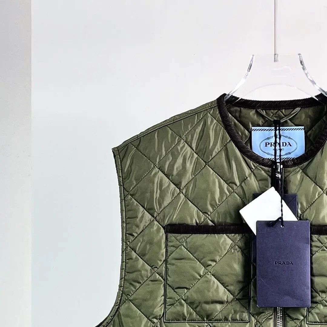 Prada Prada Military Green Padded Short Vest Size S / US 4 / IT 40 - 6 Thumbnail