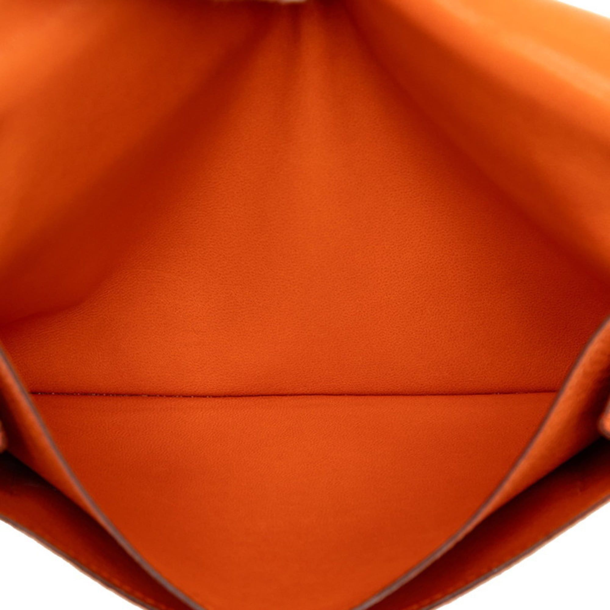 Hermes Hermes Dogon GM Long Wallet Orange Togo Women's HERMES Size ONE SIZE - 4 Thumbnail