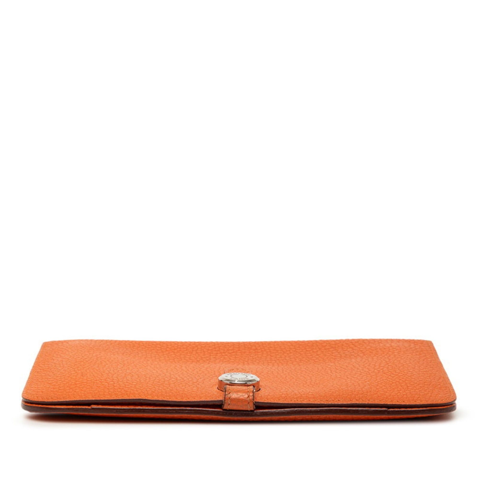 Hermes Hermes Dogon GM Long Wallet Orange Togo Women's HERMES Size ONE SIZE - 3 Thumbnail