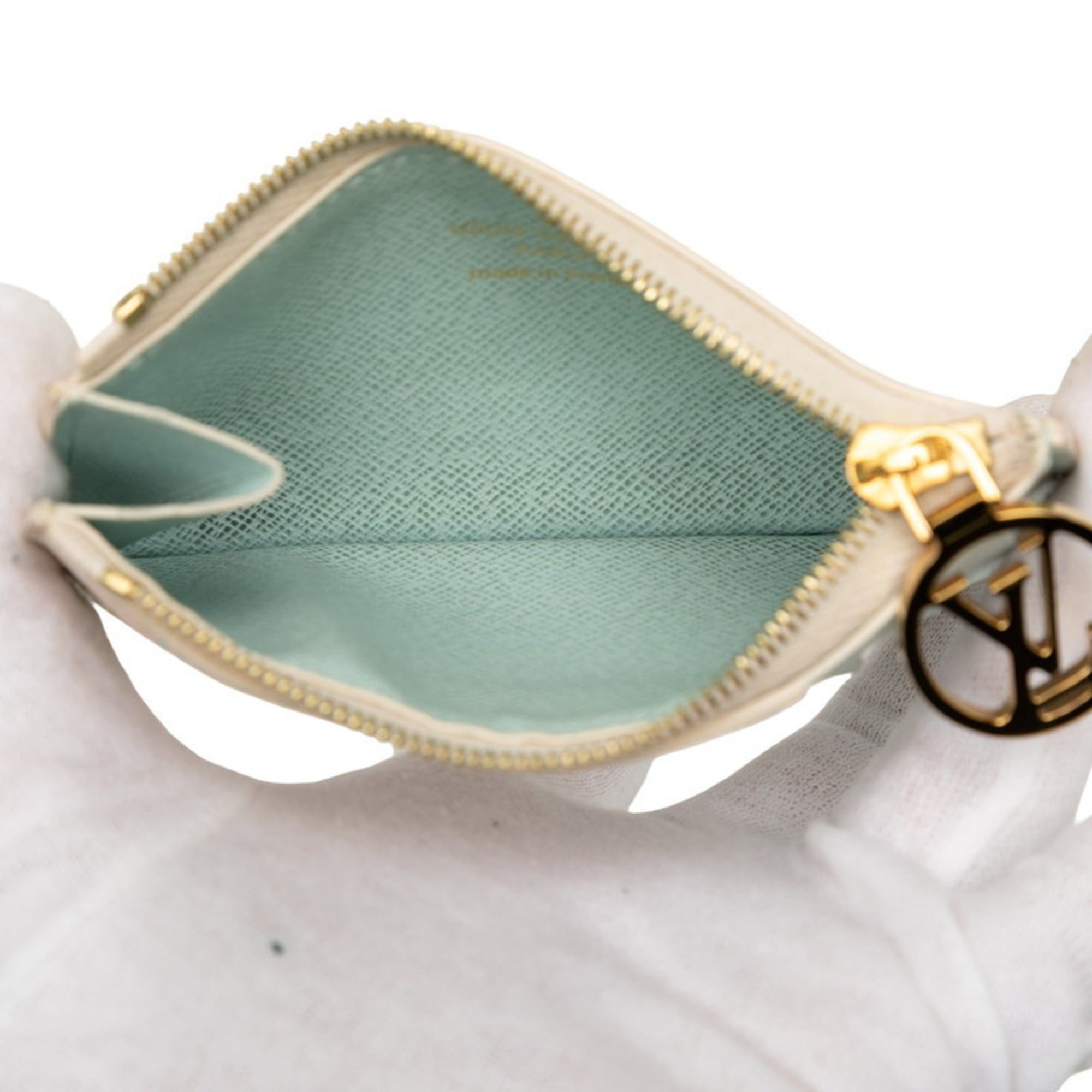 Louis Vuitton Louis Vuitton Damier Porte Carte Romy Business Card Case, Fragment Case N40639, Pistachio Green Leather, Women's LOUIS VUITTON Size ONE SIZE - 4 Thumbnail