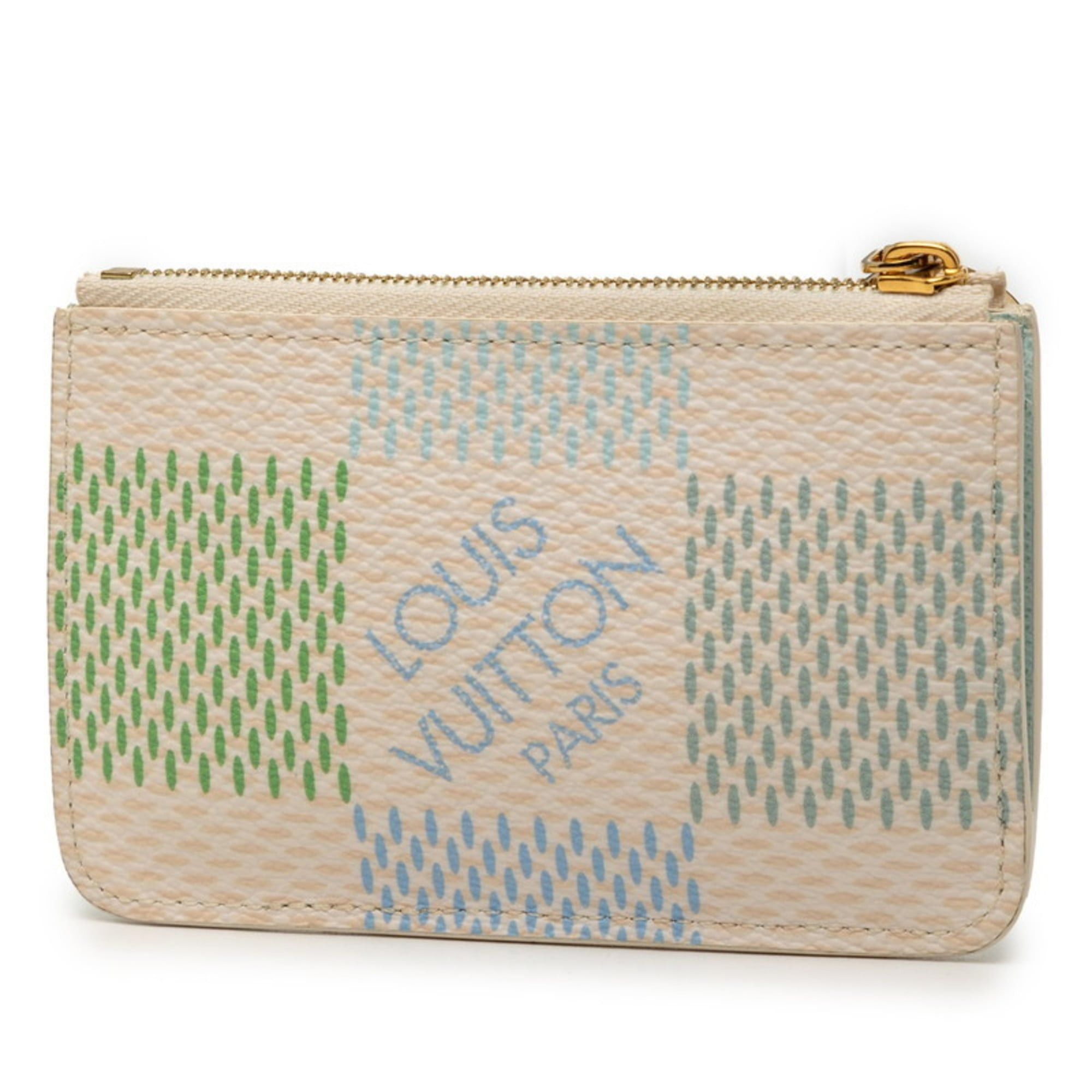 Louis Vuitton Louis Vuitton Damier Porte Carte Romy Business Card Case, Fragment Case N40639, Pistachio Green Leather, Women's LOUIS VUITTON Size ONE SIZE - 2 Thumbnail