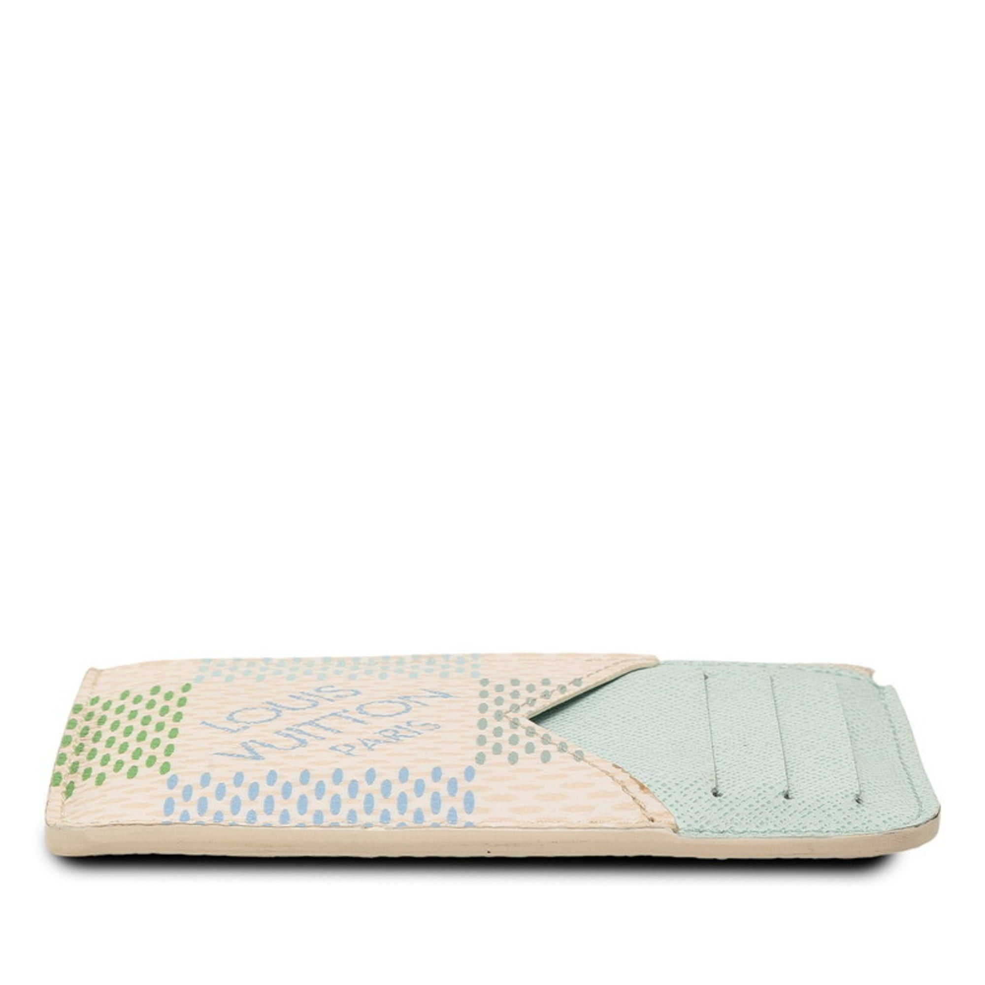 Louis Vuitton Louis Vuitton Damier Porte Carte Romy Business Card Case, Fragment Case N40639, Pistachio Green Leather, Women's LOUIS VUITTON Size ONE SIZE - 3 Thumbnail
