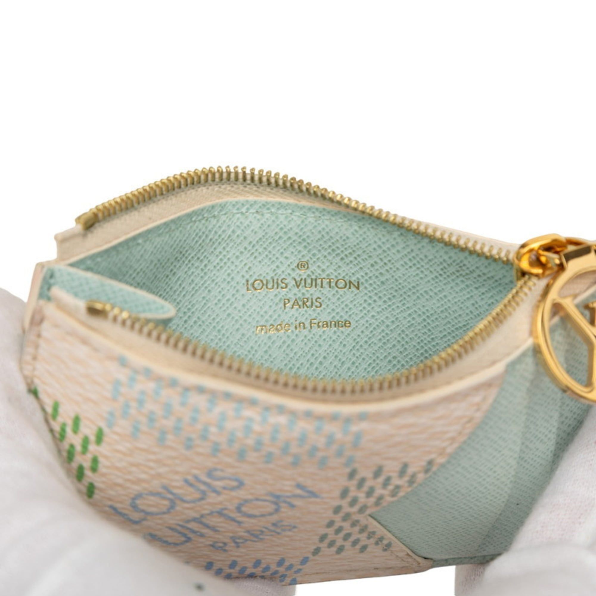 Louis Vuitton Louis Vuitton Damier Porte Carte Romy Business Card Case, Fragment Case N40639, Pistachio Green Leather, Women's LOUIS VUITTON Size ONE SIZE - 5 Thumbnail