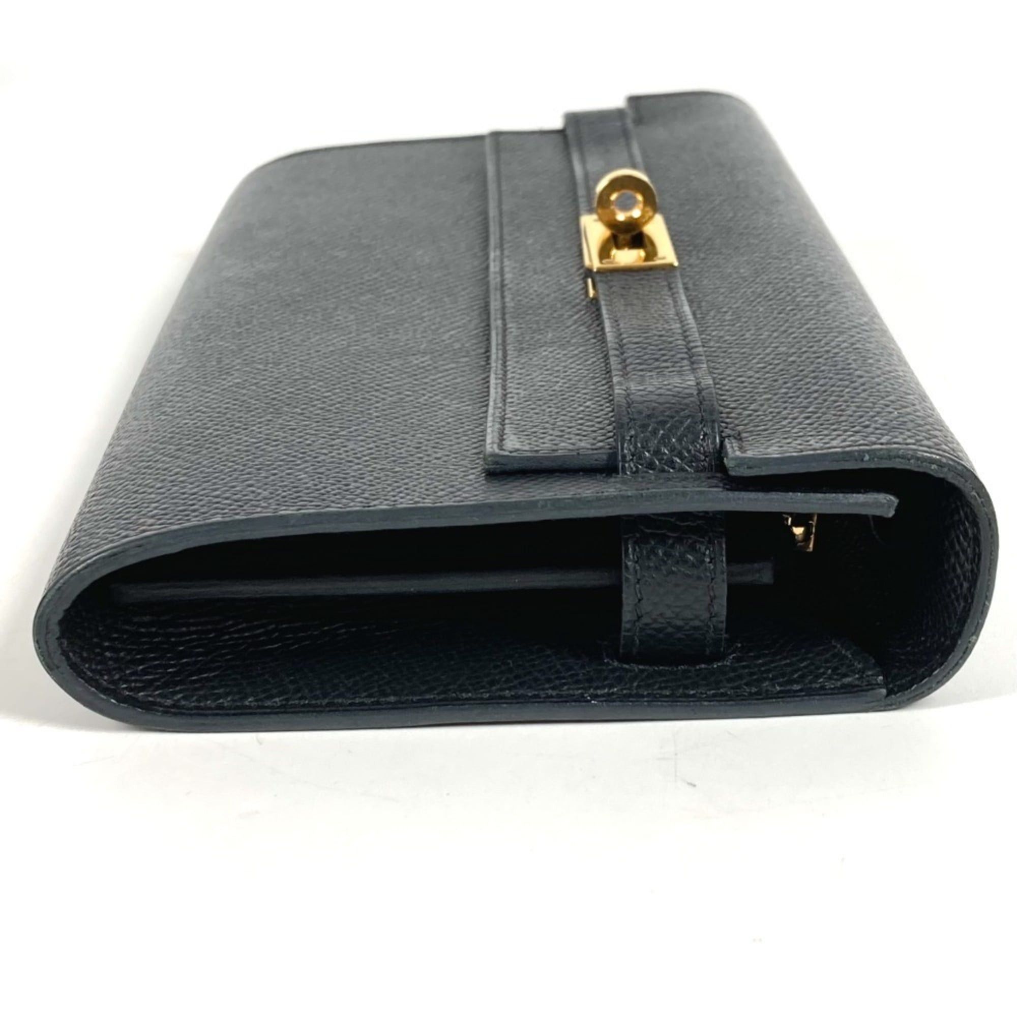 Hermes HERMES Hermès Shoulder Wallet Kelly Long To-Go Bag Pochette Epson Men's Women's Black Size ONE SIZE - 3 Thumbnail