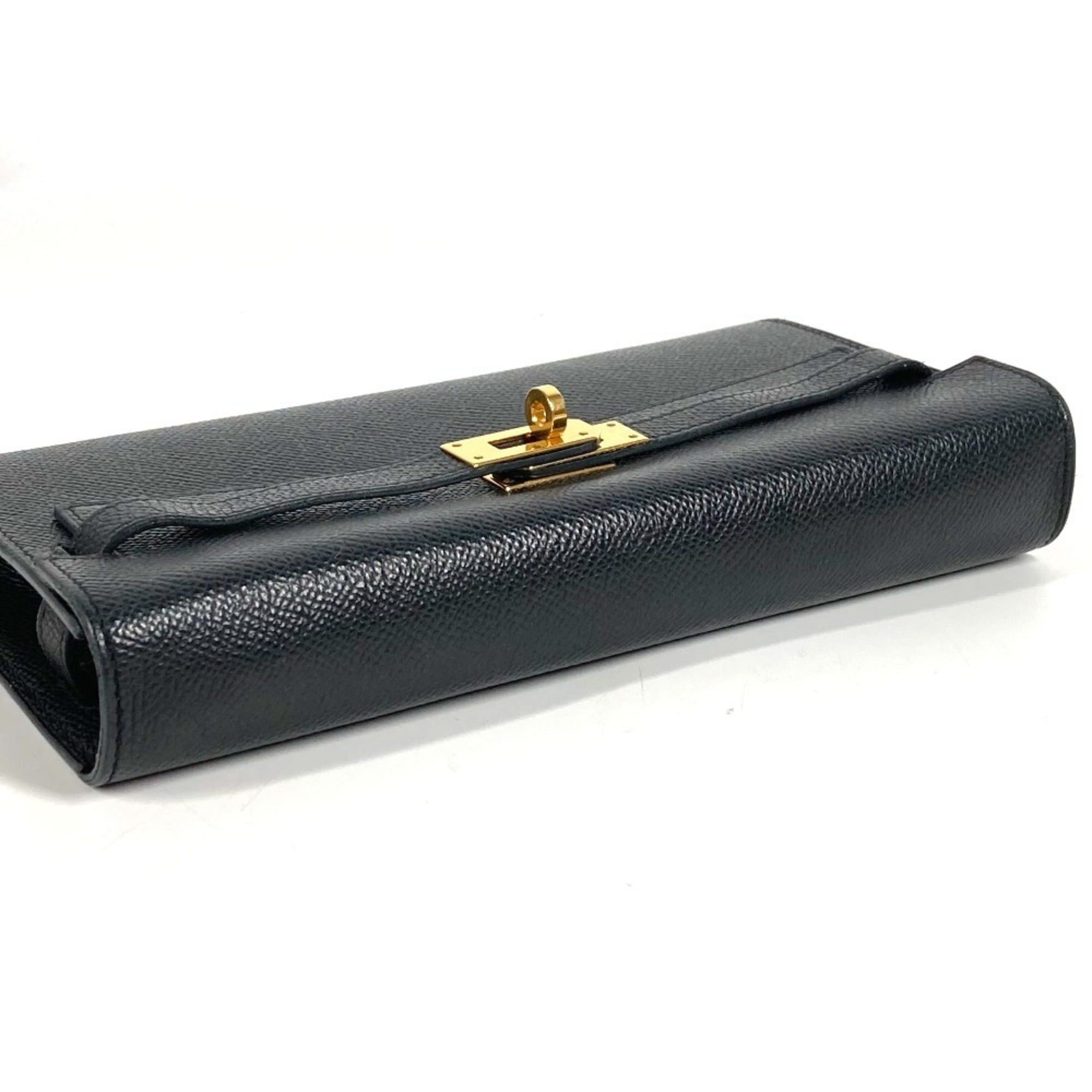 Hermes HERMES Hermès Shoulder Wallet Kelly Long To-Go Bag Pochette Epson Men's Women's Black Size ONE SIZE - 4 Thumbnail