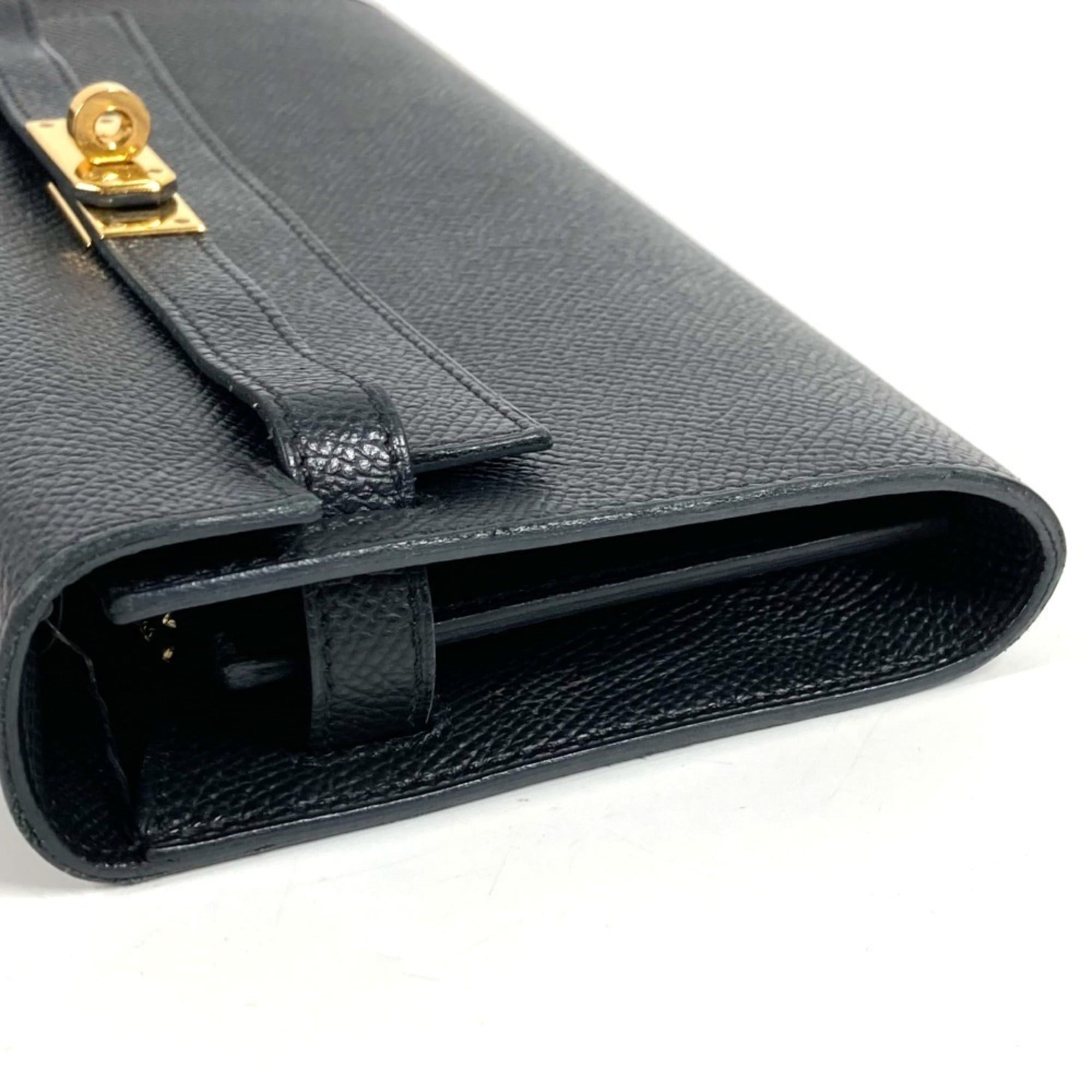 Hermes HERMES Hermès Shoulder Wallet Kelly Long To-Go Bag Pochette Epson Men's Women's Black Size ONE SIZE - 6 Thumbnail