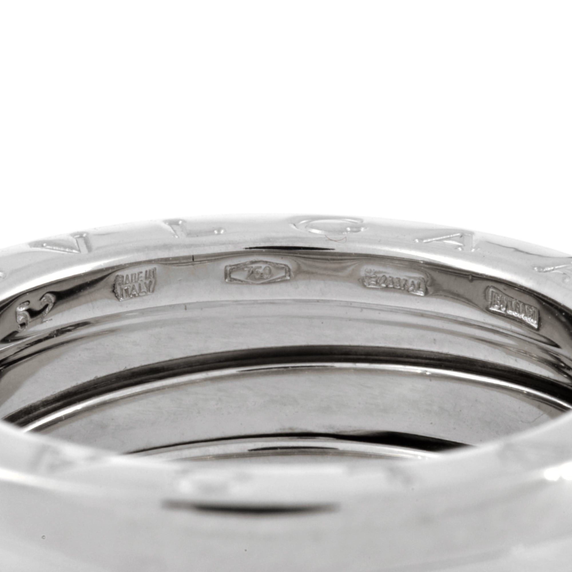 BVLGARI B.zero1 3-Band Ring #52 18KWG 8.7g White Gold