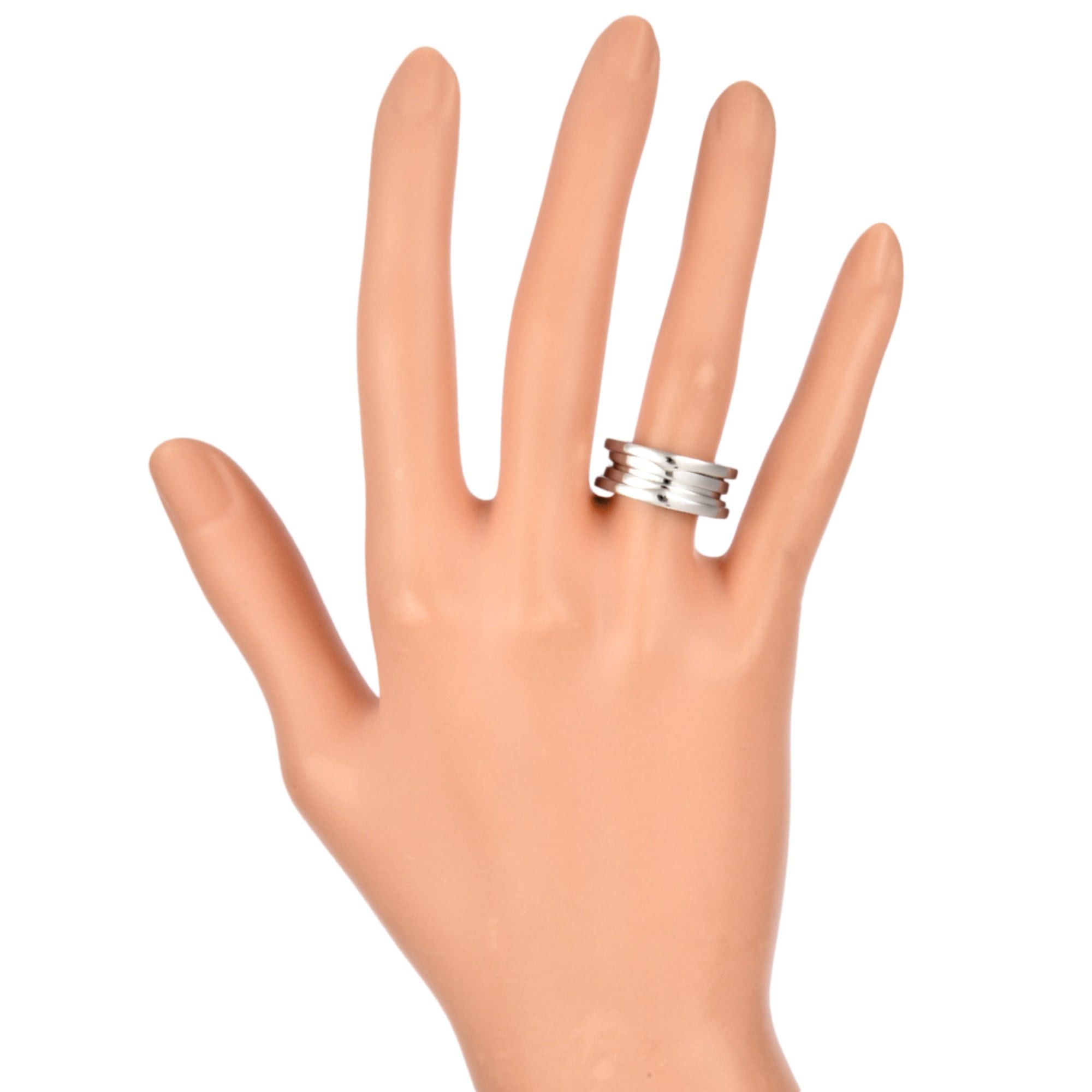 BVLGARI B.zero1 3-Band Ring #52 18KWG 8.7g White Gold