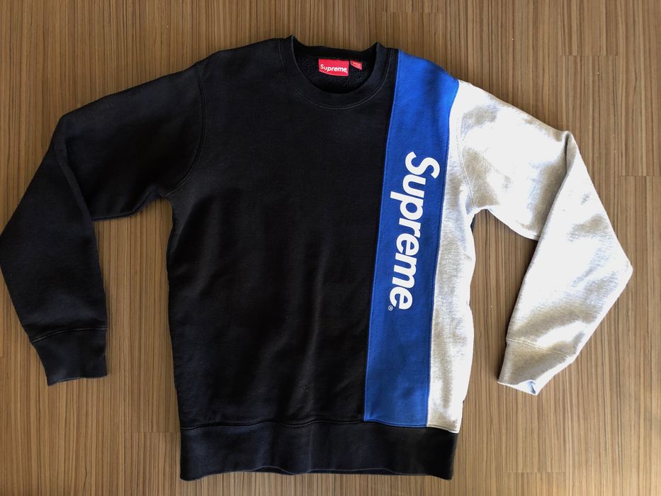 Supreme Supreme Panelled Crewneck Black Size M | Grailed