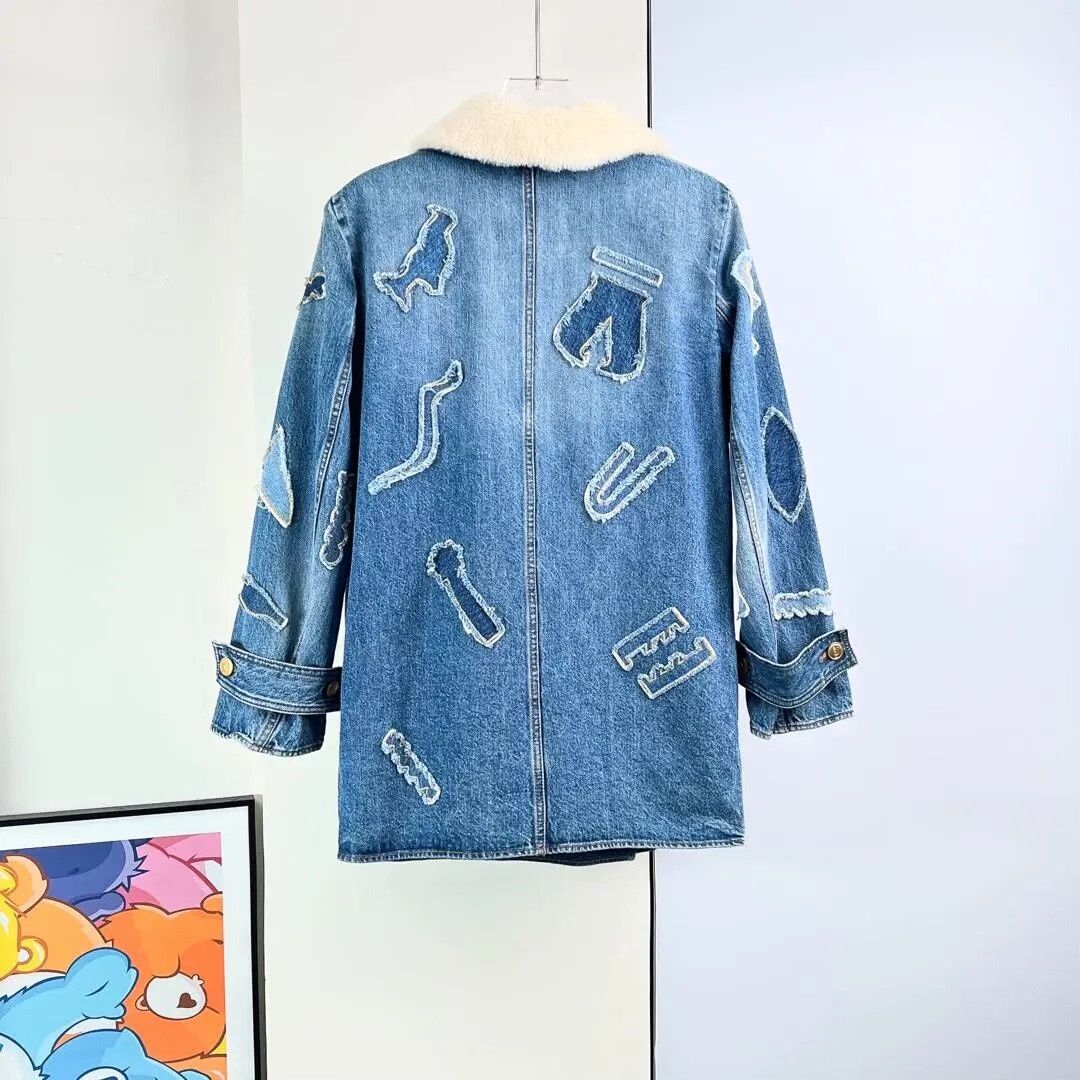 Chanel Chanel Egypt Collection Denim Shearling Jacket Size S / US 4 / IT 40 - 5 Thumbnail