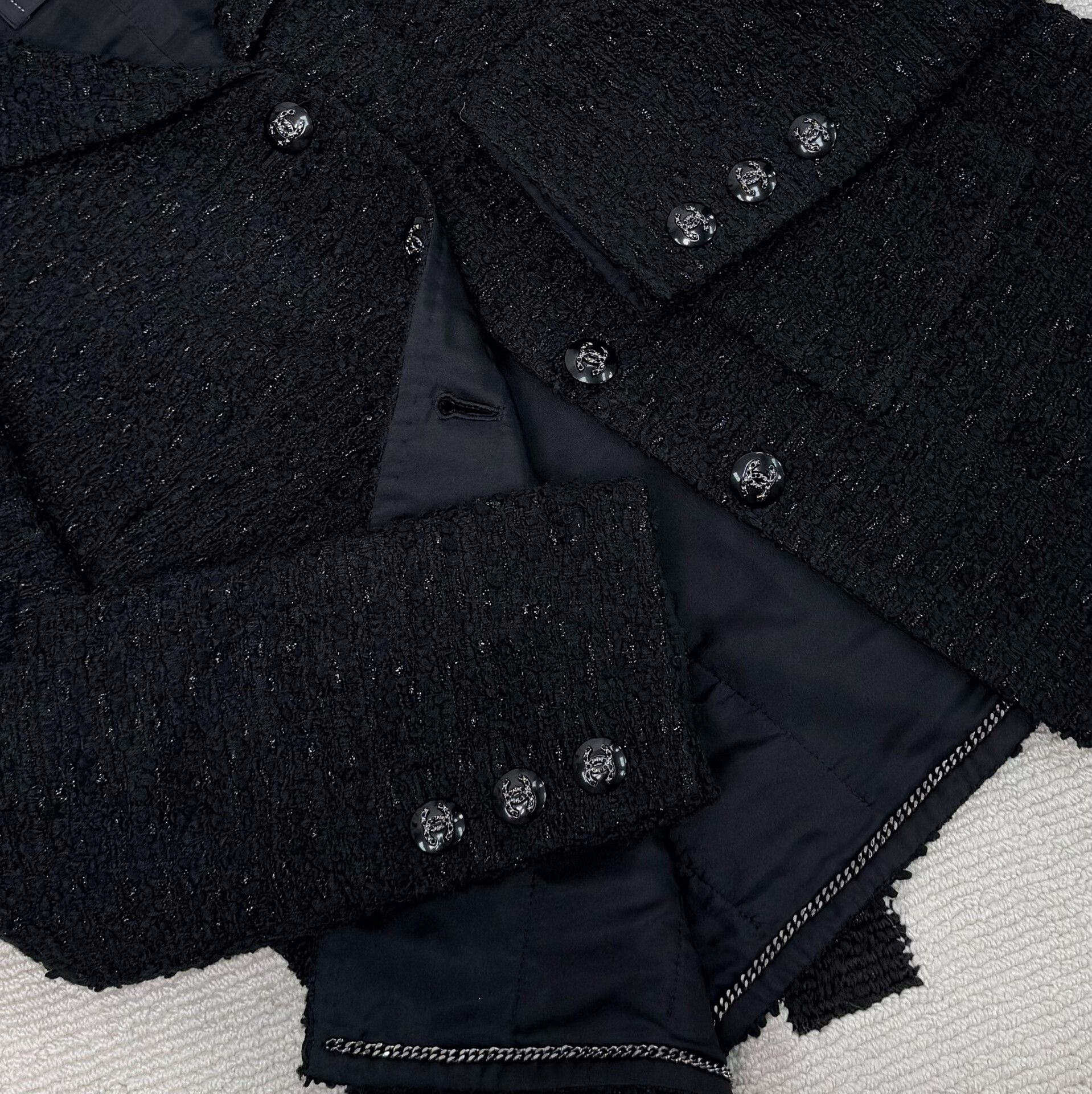 Chanel Chanel 21C Black Doll Collar Coat Size XXS / US 00 / IT 34 - 4 Thumbnail