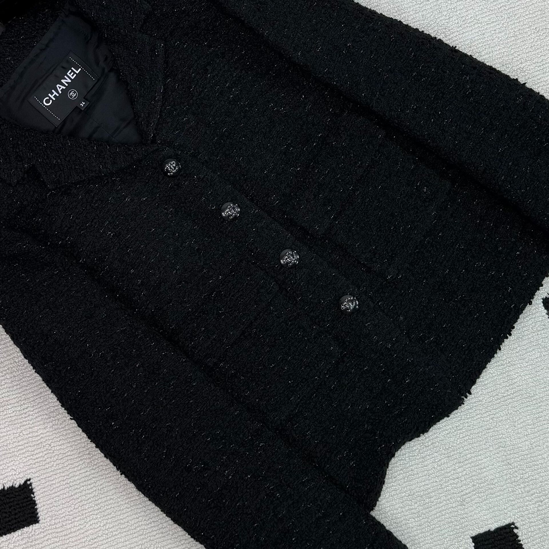 Chanel Chanel 21C Black Doll Collar Coat Size XXS / US 00 / IT 34 - 7 Thumbnail