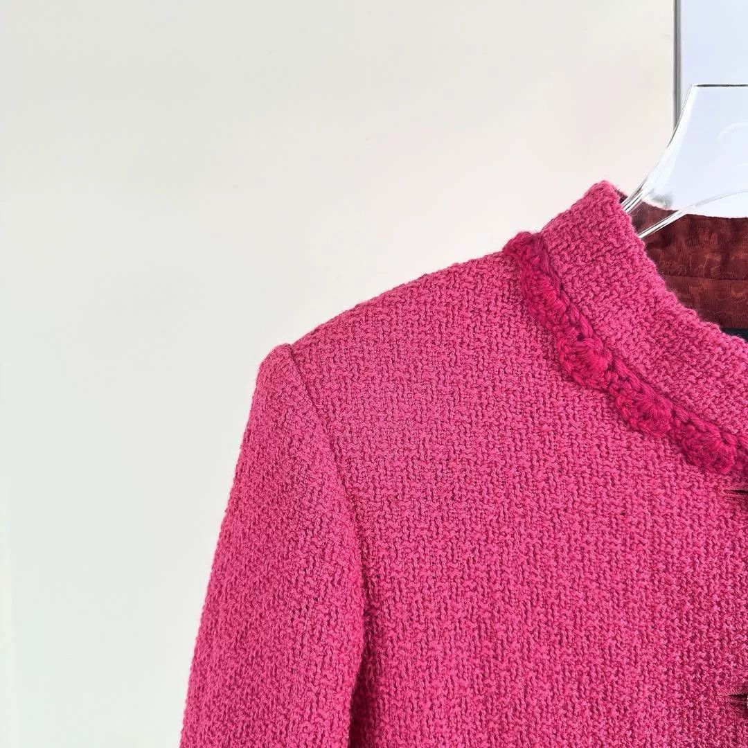 Chanel Chanel 24A Dragon Fruit Wool Tweed Jacket Size S / US 4 / IT 40 - 5 Thumbnail