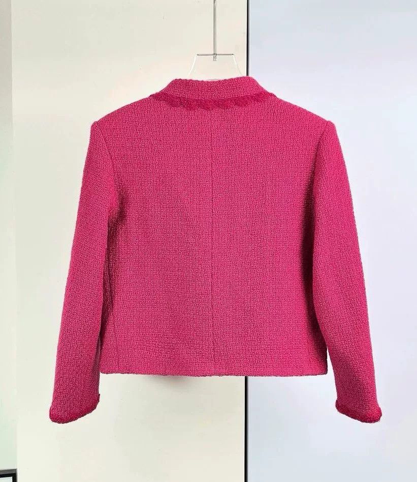 Chanel Chanel 24A Dragon Fruit Wool Tweed Jacket Size S / US 4 / IT 40 - 4 Thumbnail