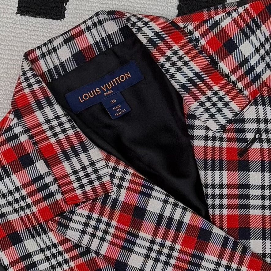 Louis Vuitton Louis Vuitton Check Leather Panel Belted Coat Size XS / US 0-2 / IT 36-38 - 3 Thumbnail