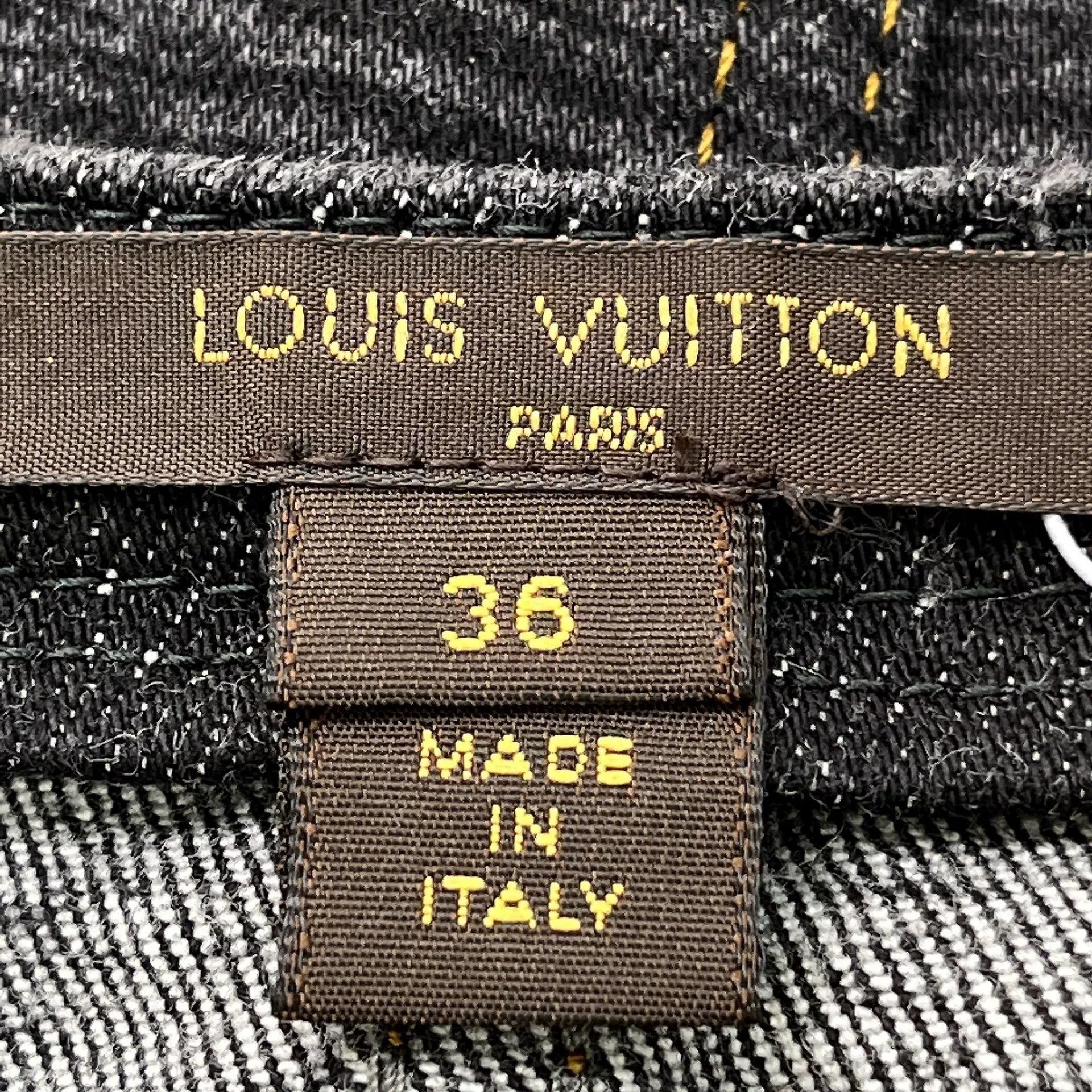 Louis Vuitton Louis Vuitton Black Gray Zip Denim Dress Size XS / US 0-2 / IT 36-38 - 4 Thumbnail
