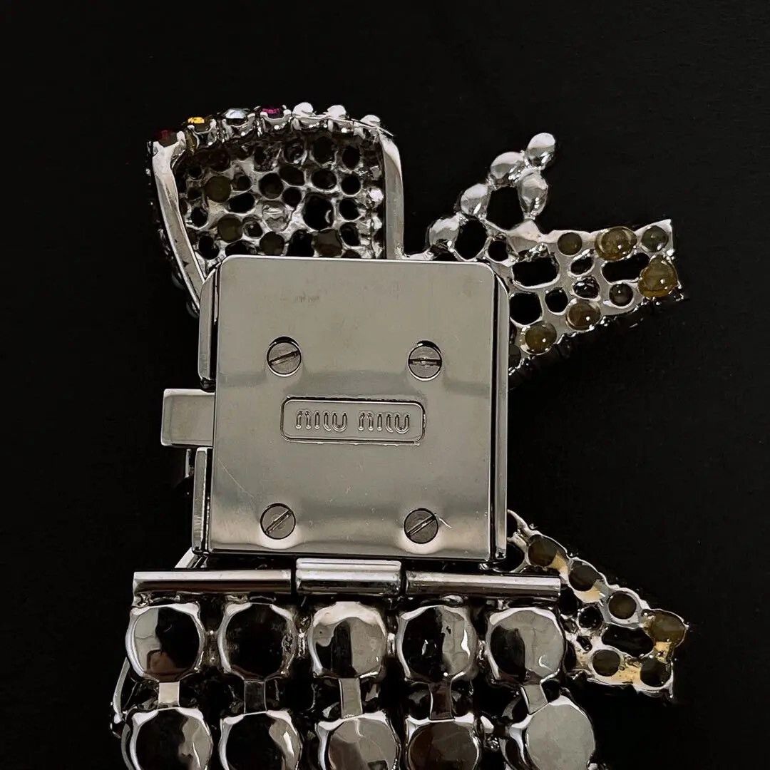 Miu Miu Miumiu Colorful Bow Rhinestone Bracelet Size ONE SIZE - 5 Thumbnail