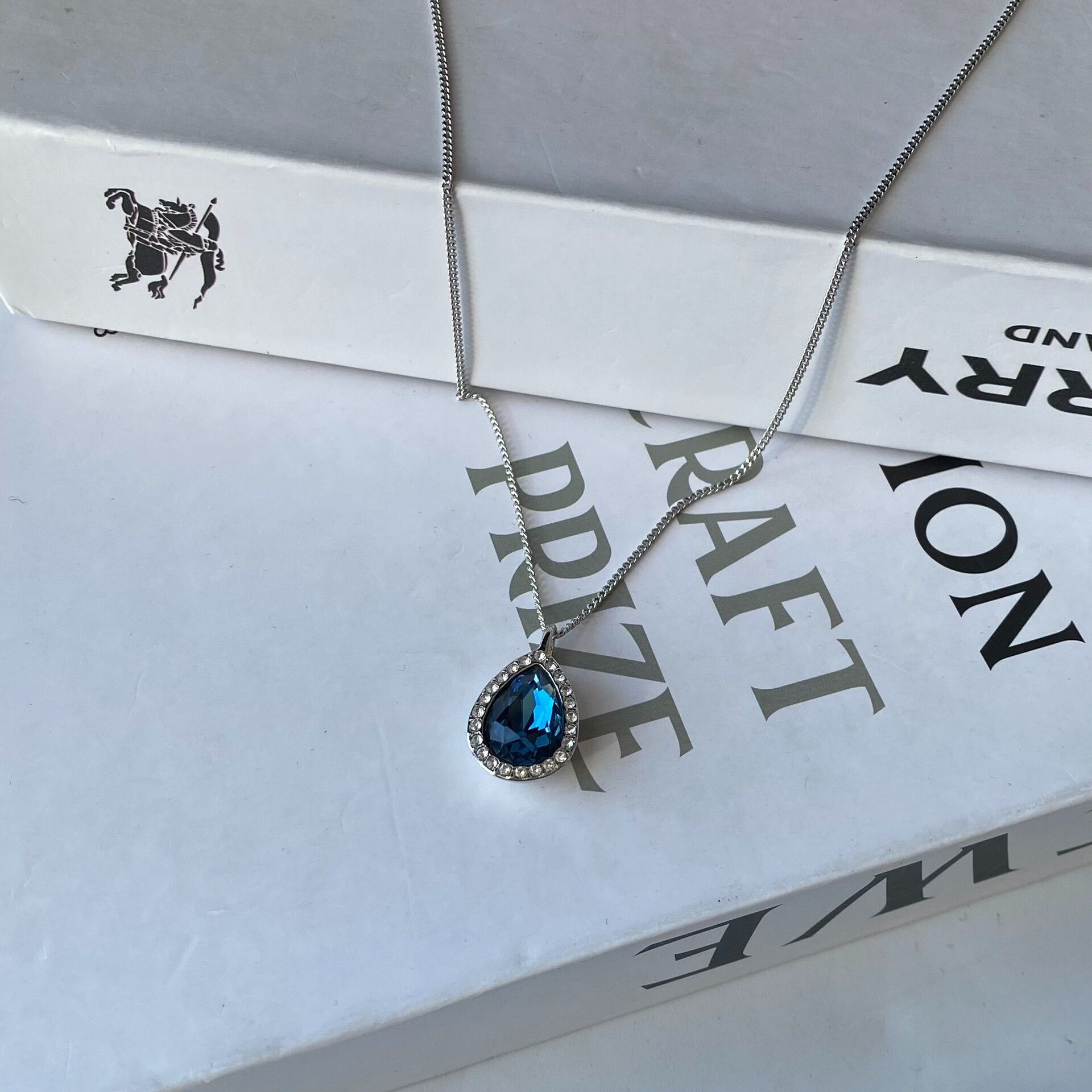 Givenchy Givenchy Blue Water Drop Crystal Necklace Size ONE SIZE - 2 Thumbnail