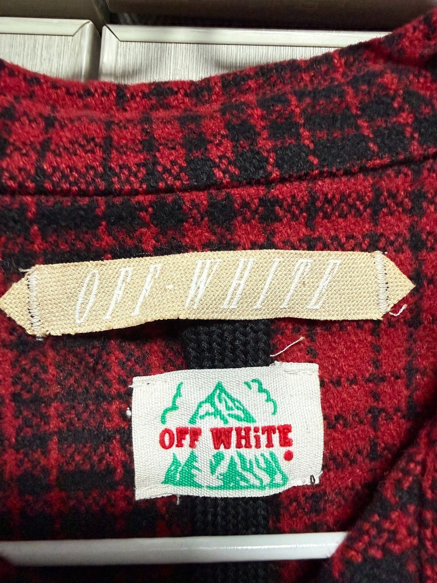 Off-White Off-White Black Red Plaid Jacket Size XXS / US 00 / IT 34 - 2 Thumbnail